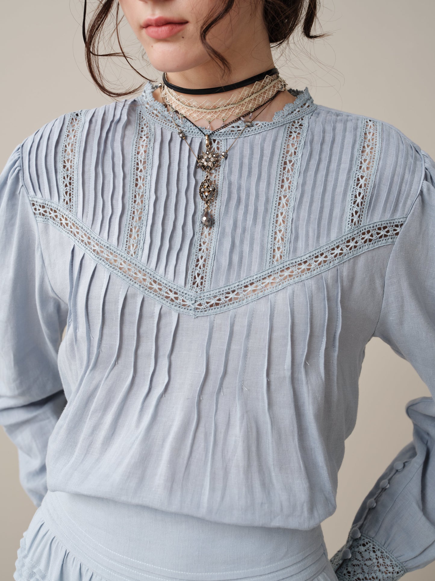 Minna 21 | Edward Linen Lace Blouse