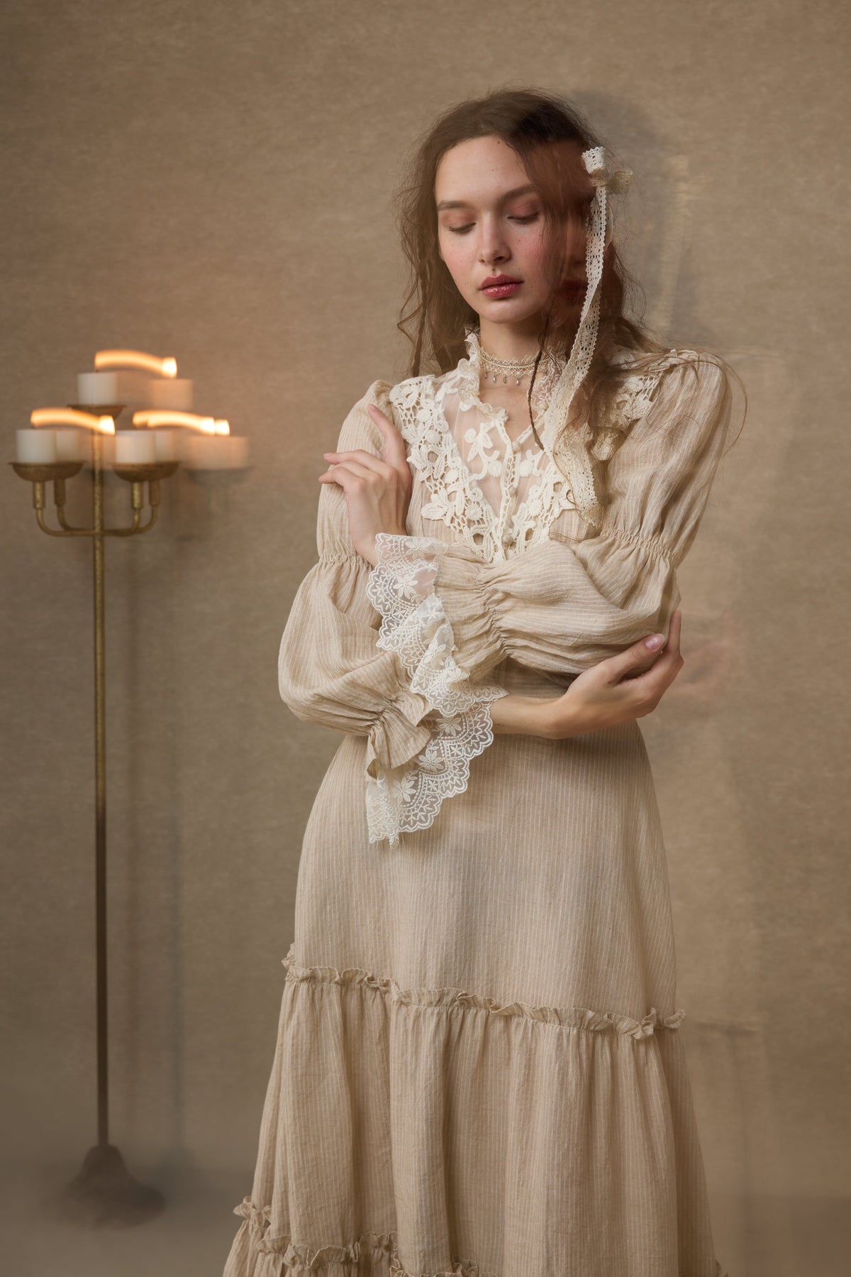 Leona 21 | Lace Maxi Linen Dress