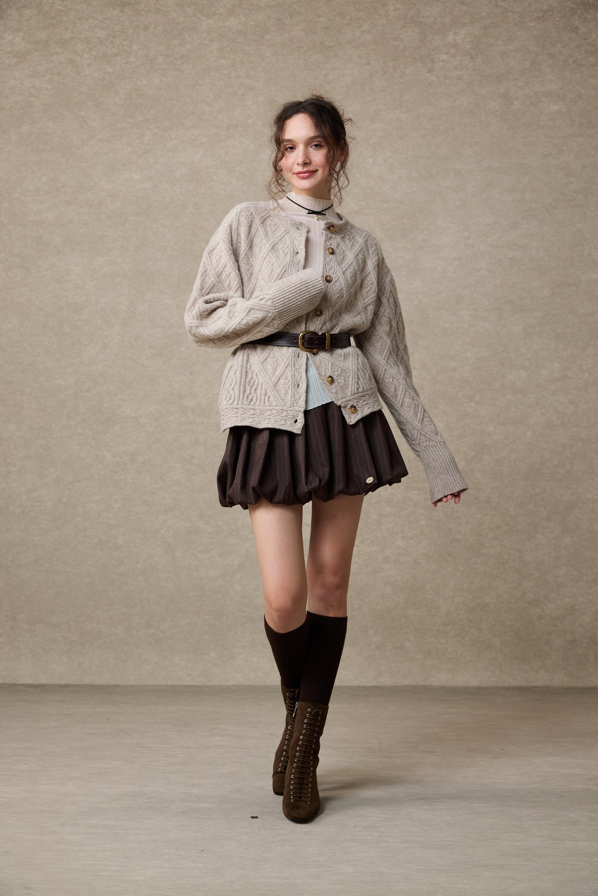 Flurry 17 | 100% Wool Sculptured Knitwear Cardigan