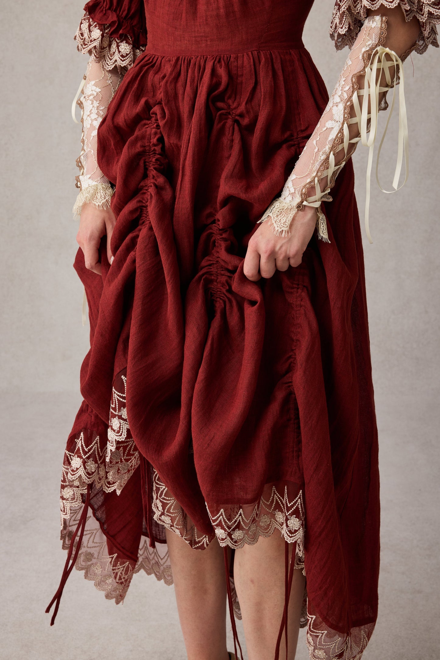 Elowen 27 | Lace velvet dress gown ( 2 way to wear )