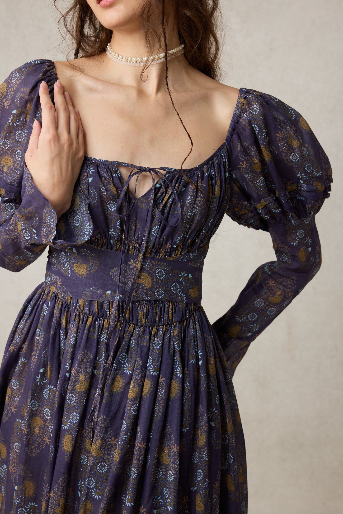 Paisley 11 | Elegant Floral Linen Dress