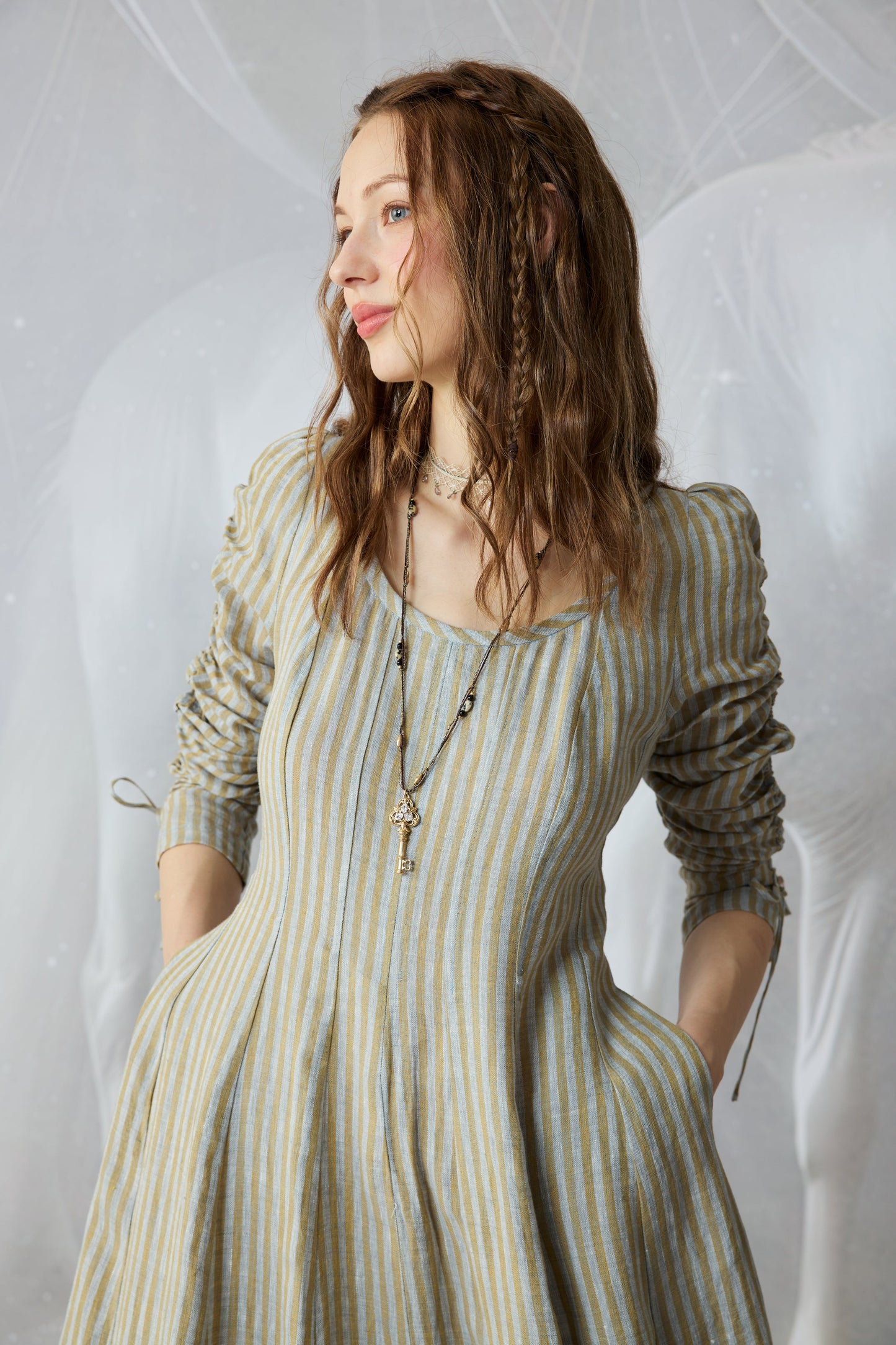 Crystal 17 | Victorian maxi linen dress