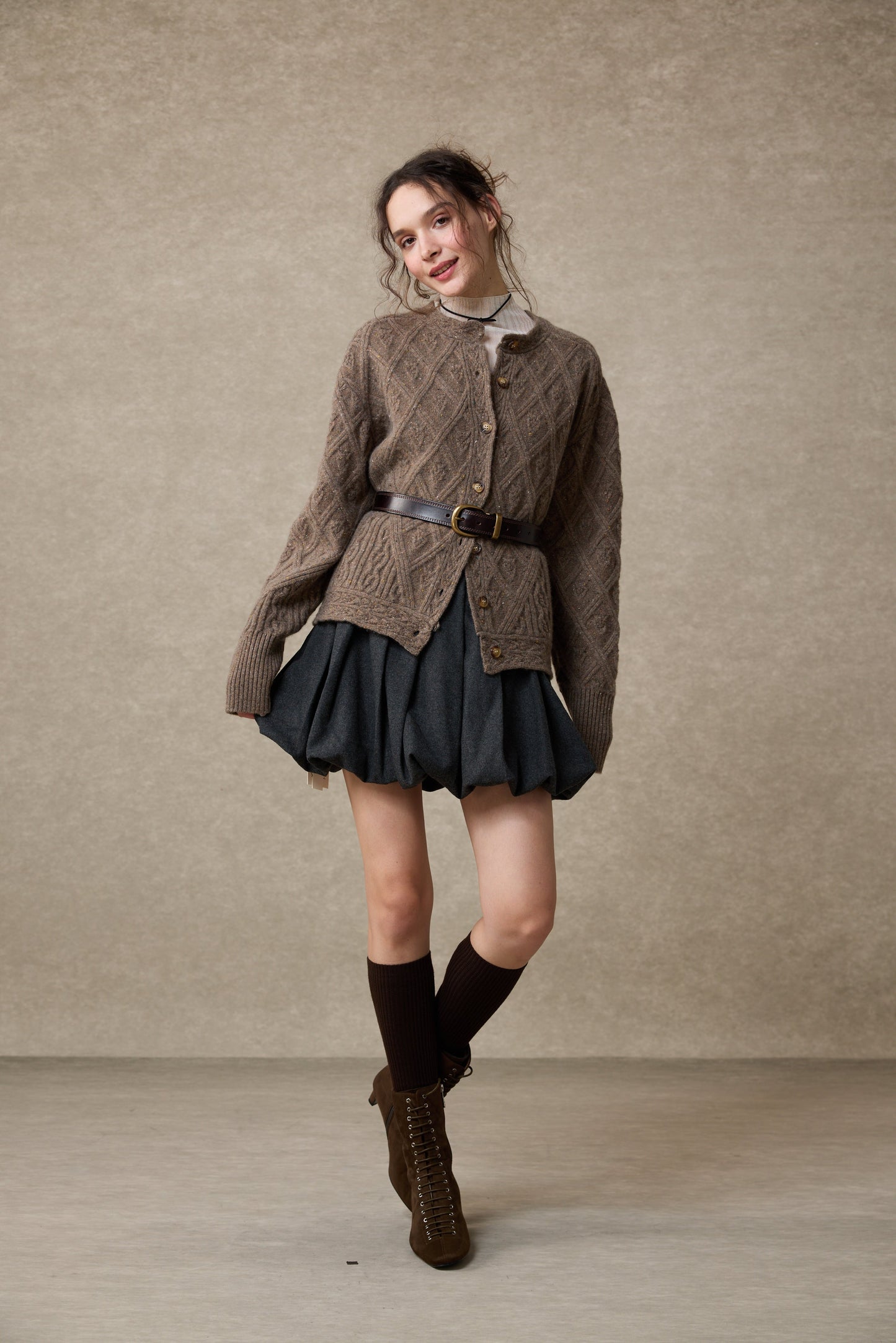Flurry 17 | 100% Wool Sculptured Knitwear Cardigan