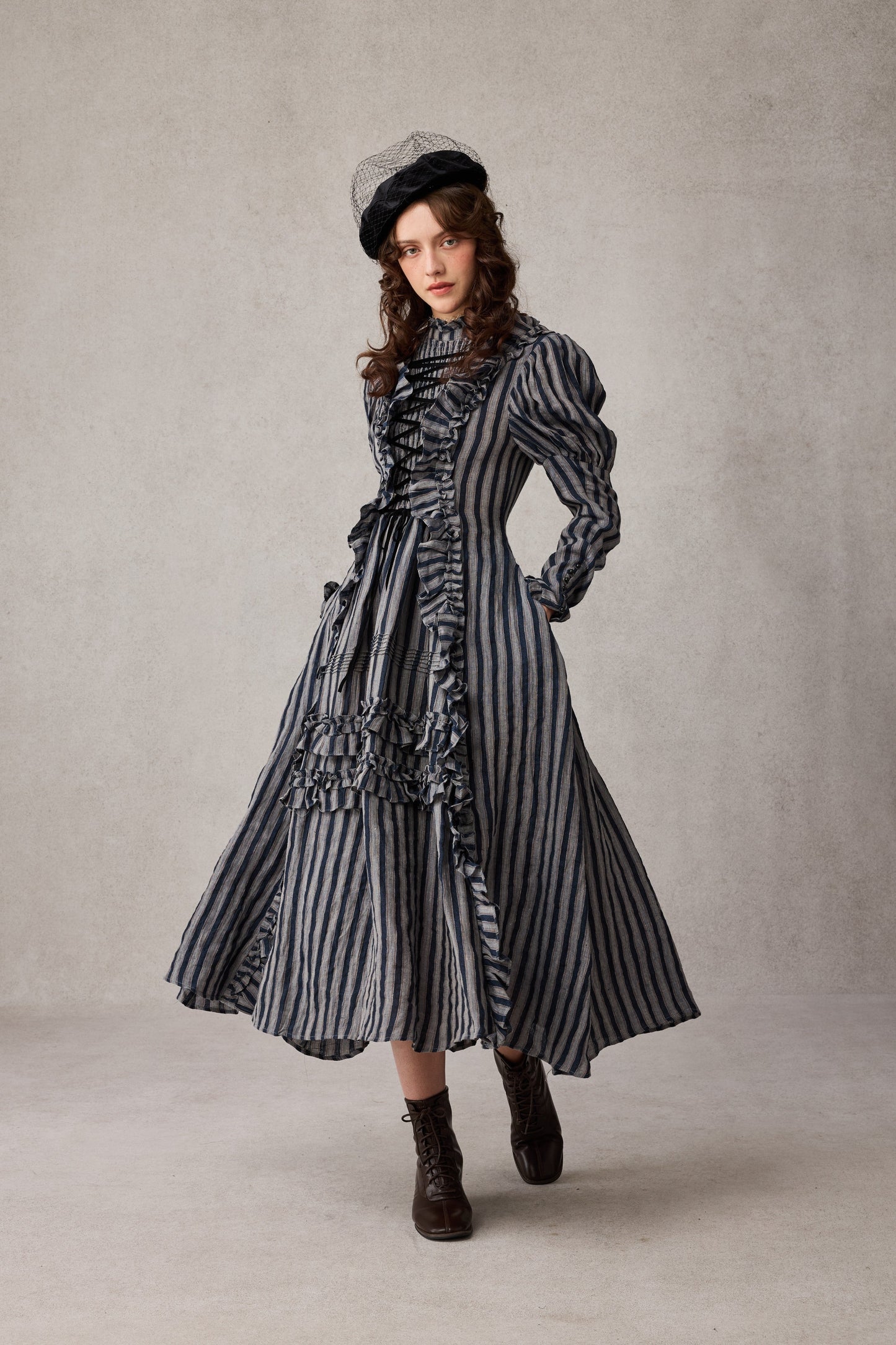 Elizabeth 15 | Victorian Linen Dress