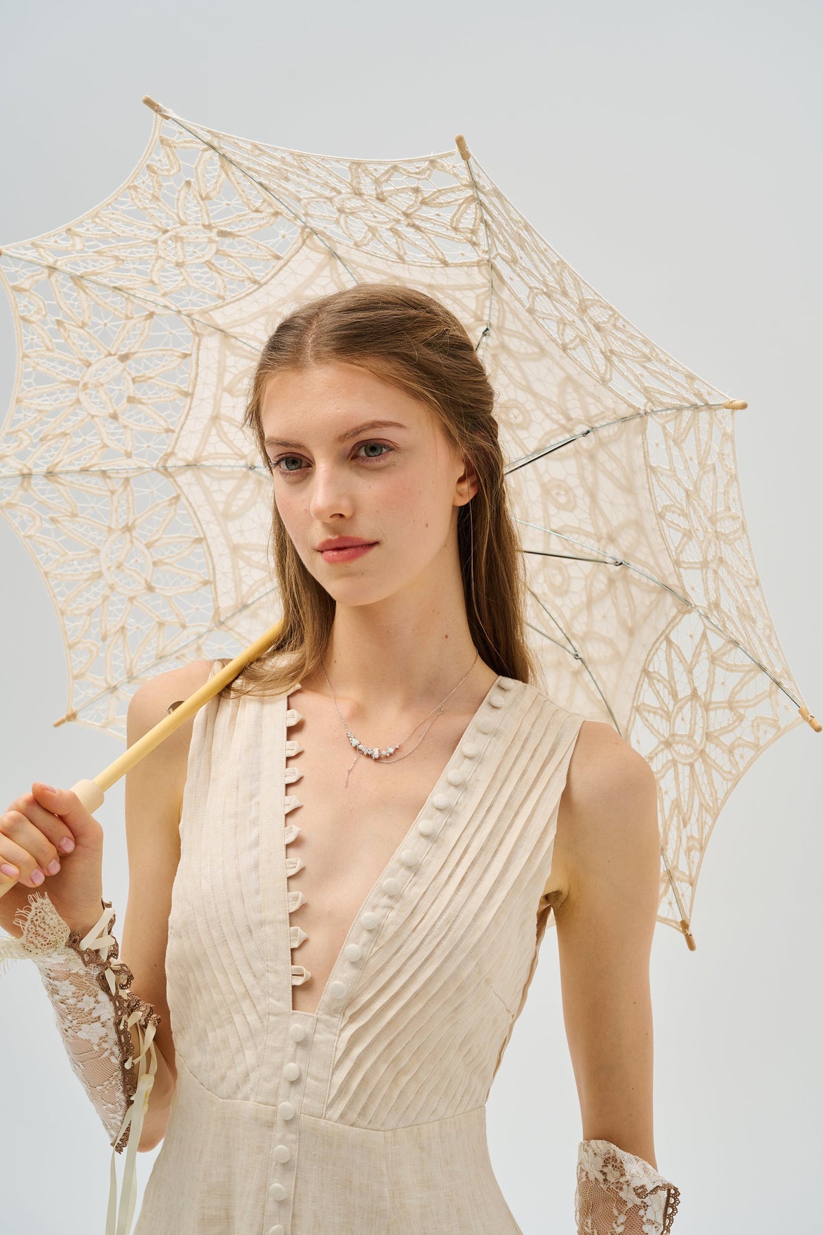 Rebecca 18 | Pleated Maxi Linen Dress