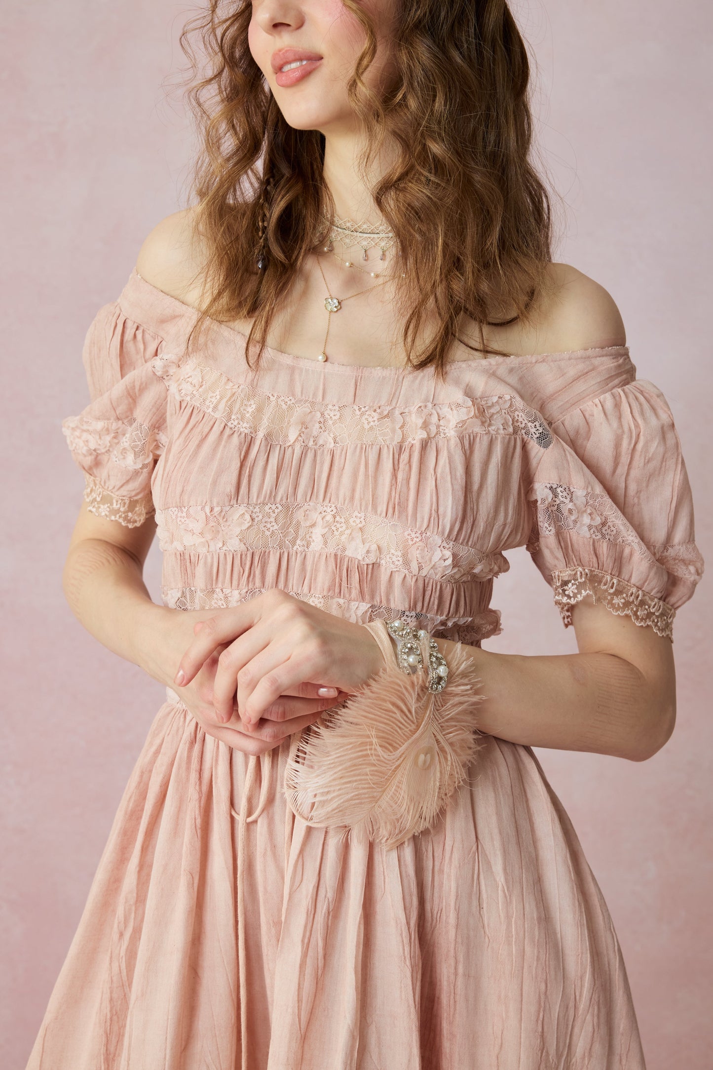 Dawn 17 | Lace Linen Dress Gown