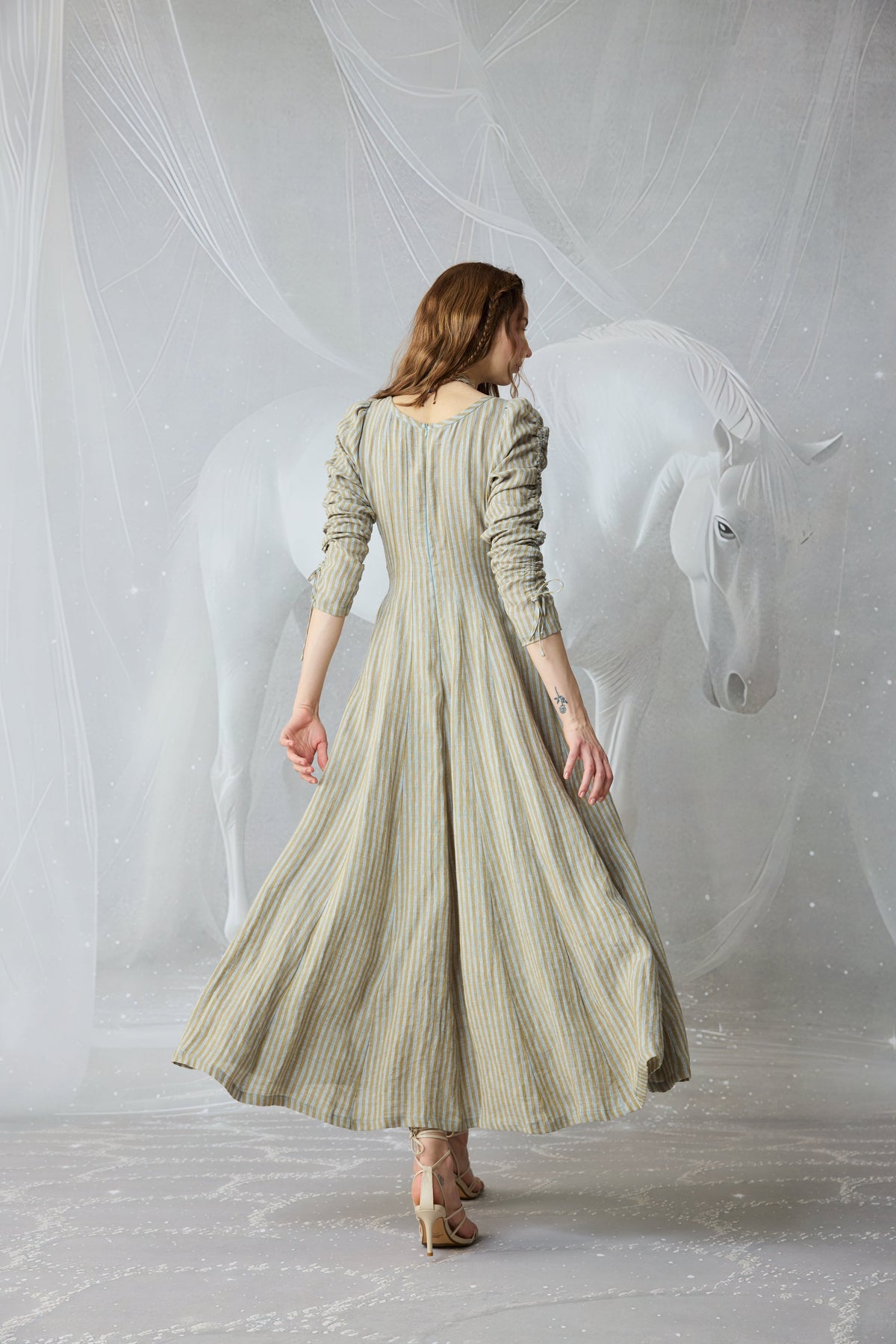 Crystal 17 | Victorian maxi linen dress