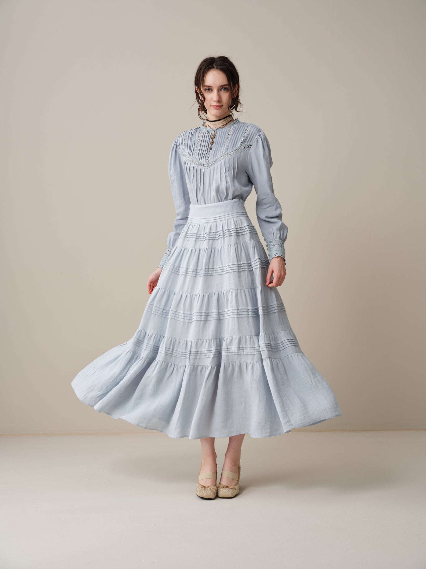 Minna 21 | Edward Linen Lace Blouse