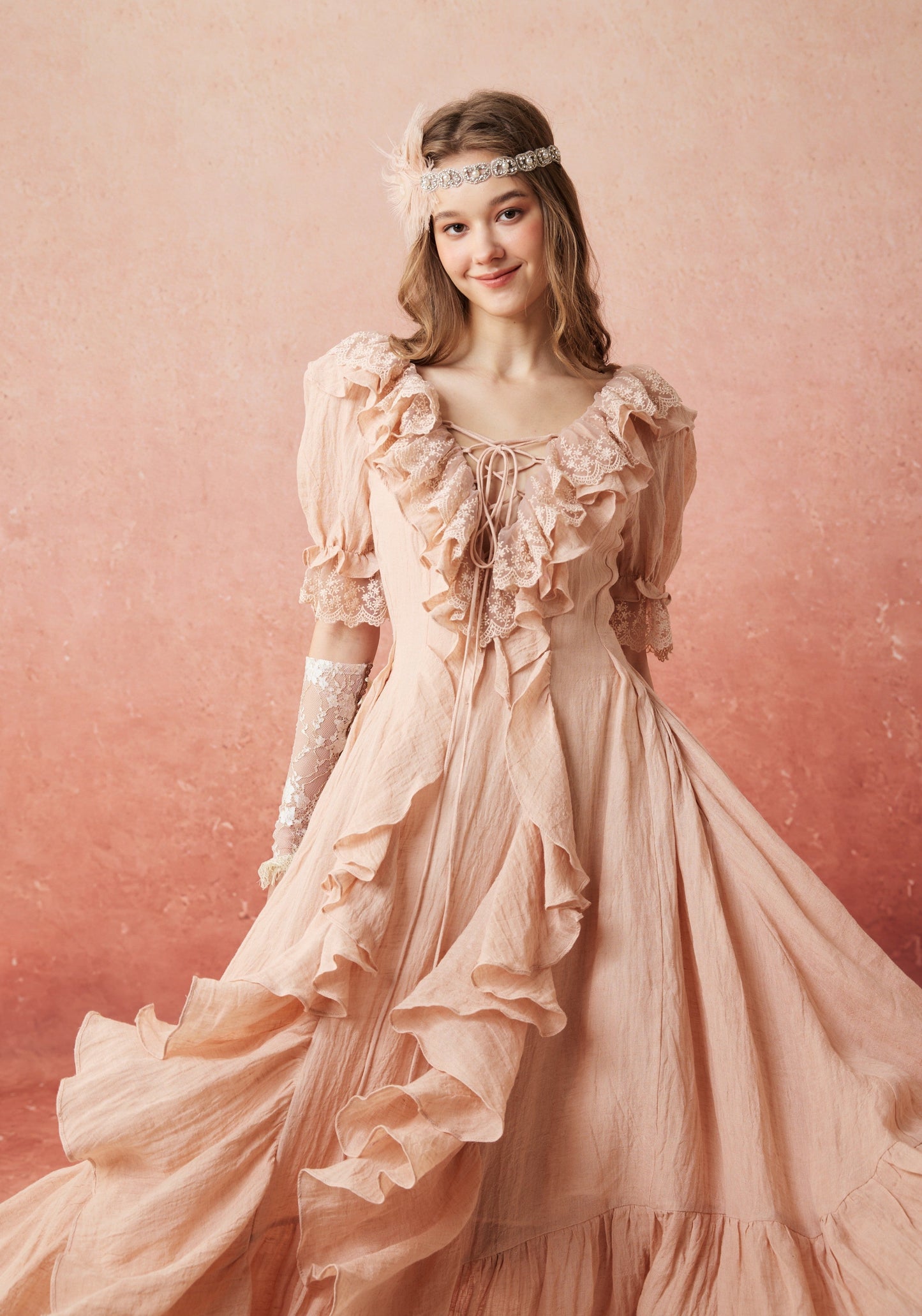 Dewdrops 16 | Maxi Linen Dress Gown