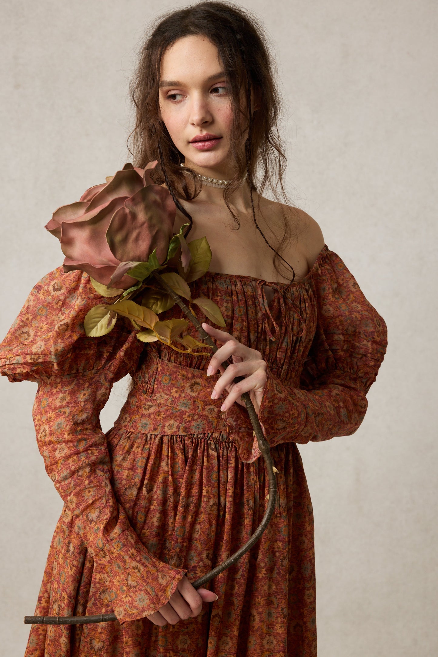 Paisley 11 | Elegant Floral Linen Dress