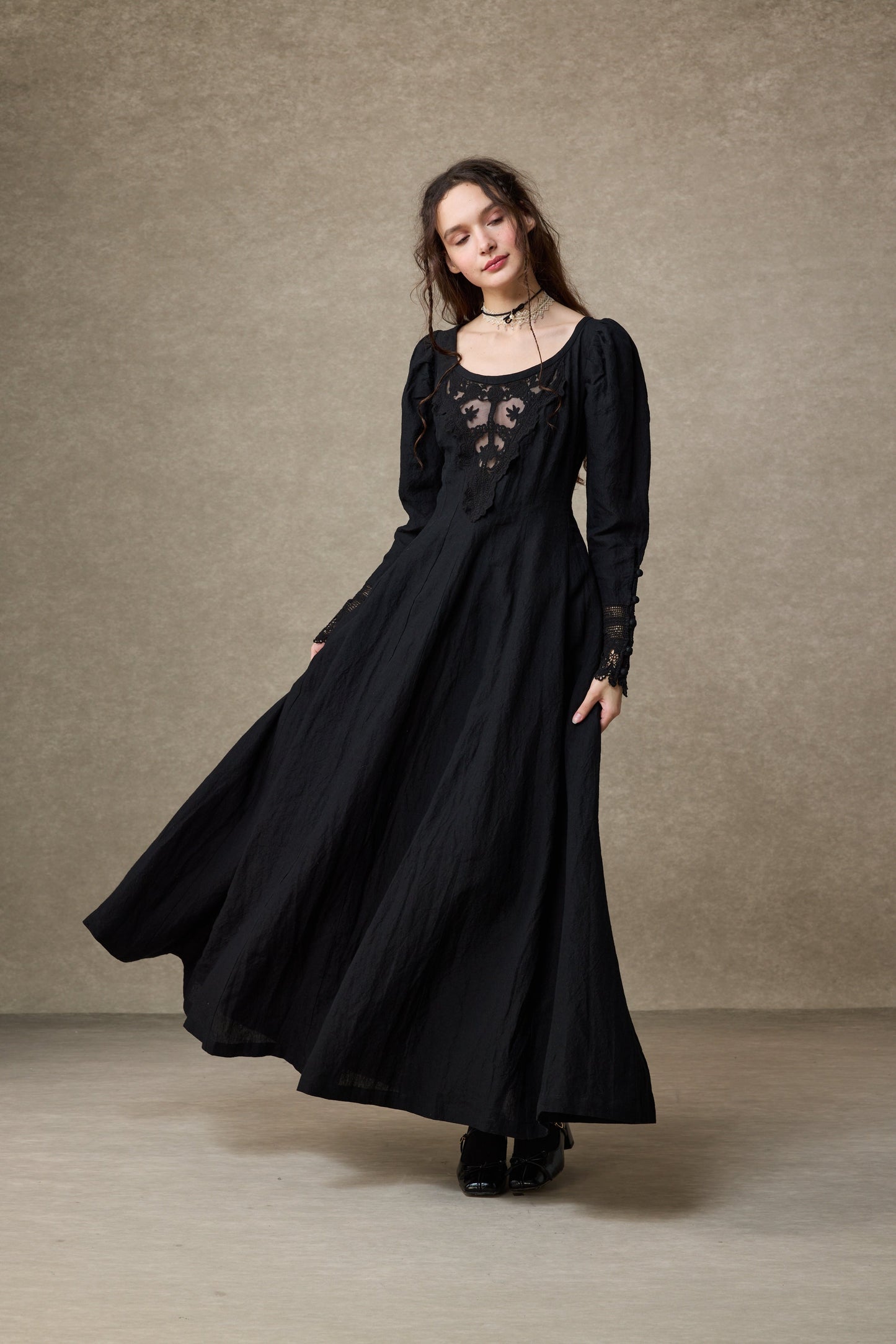 Azalea 23 | Linen Corset Evening Dress