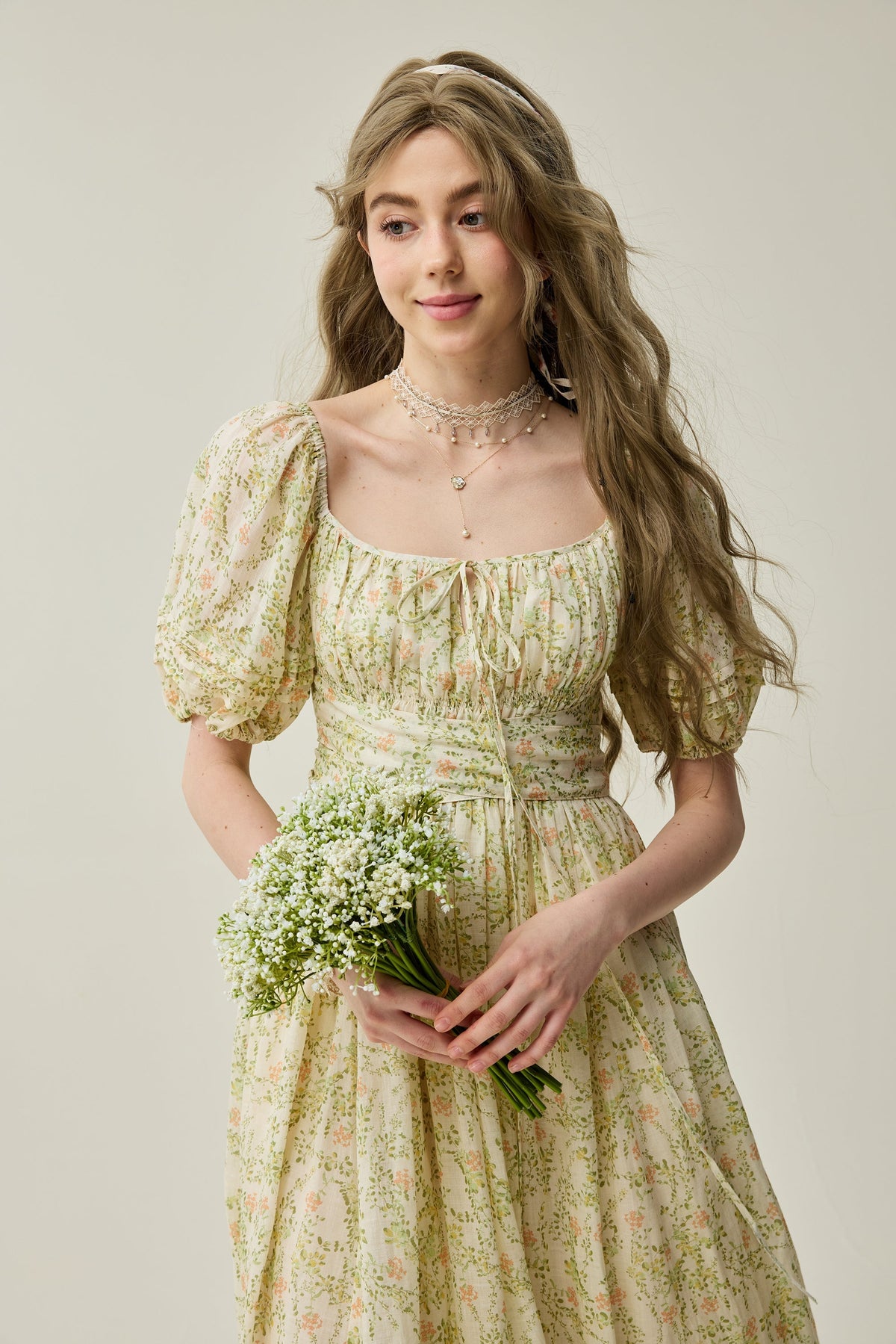 BERGAMOTE 20 |Floral Linen Dress