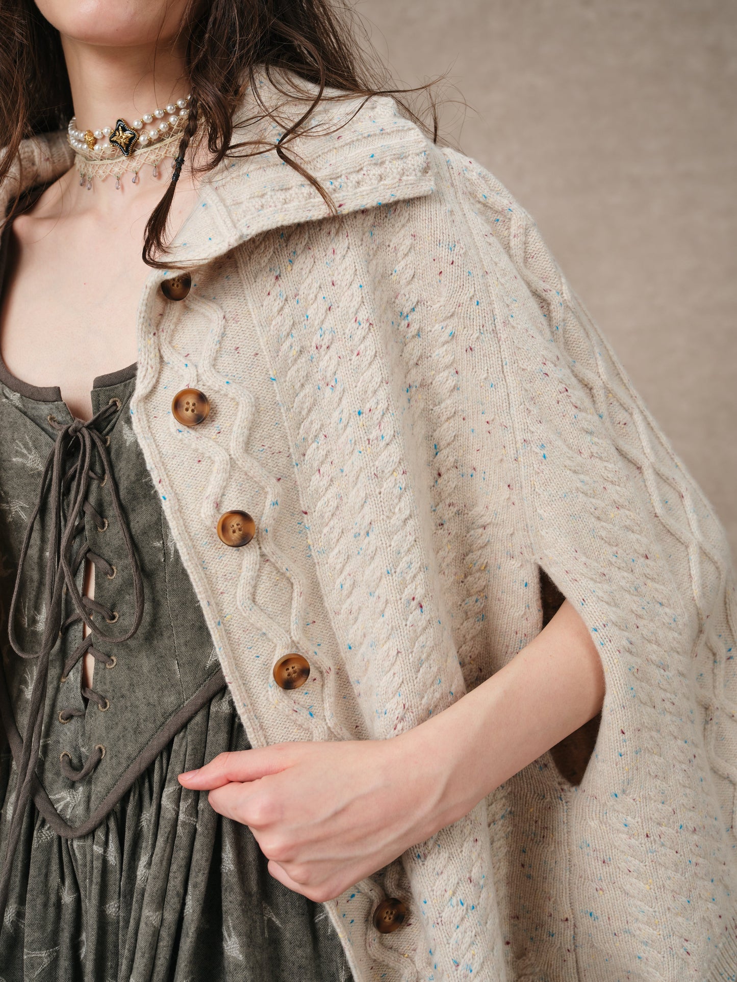 Fleece Cloud | Oversized 100% Wool Knit Poncho