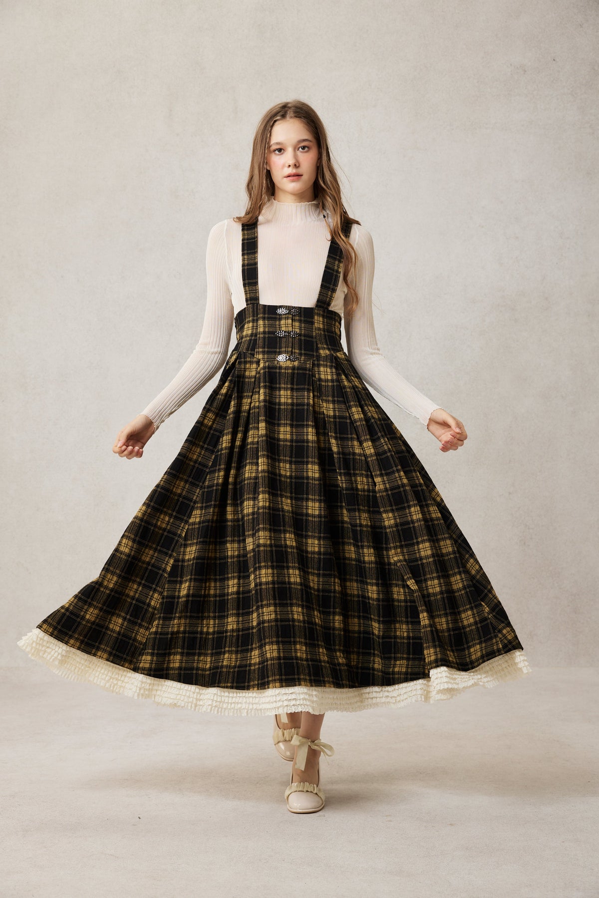 Clarise 22 |Retro Wool Skirt & Cape (2 pieces)