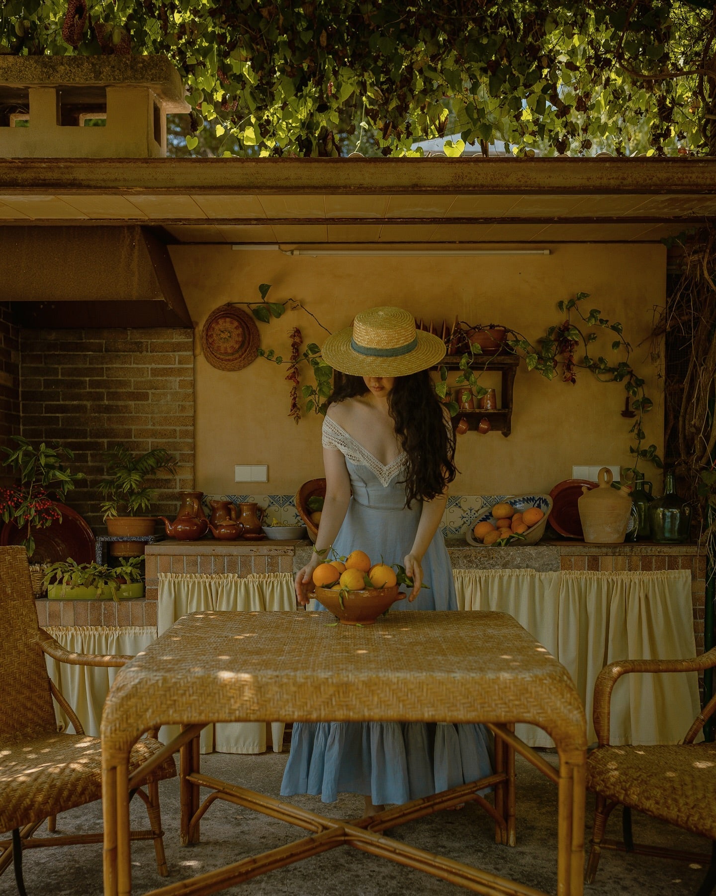 Cherry Tree 25 | Lace Linen flared dress