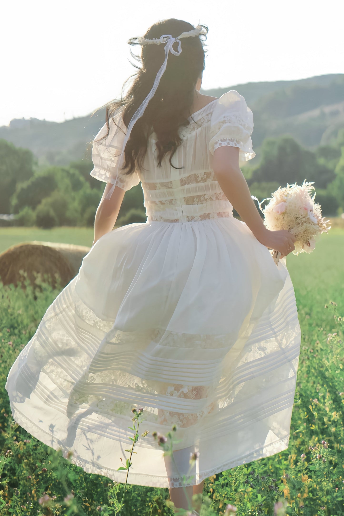 Dawn 17 | Lace Linen Dress Gown