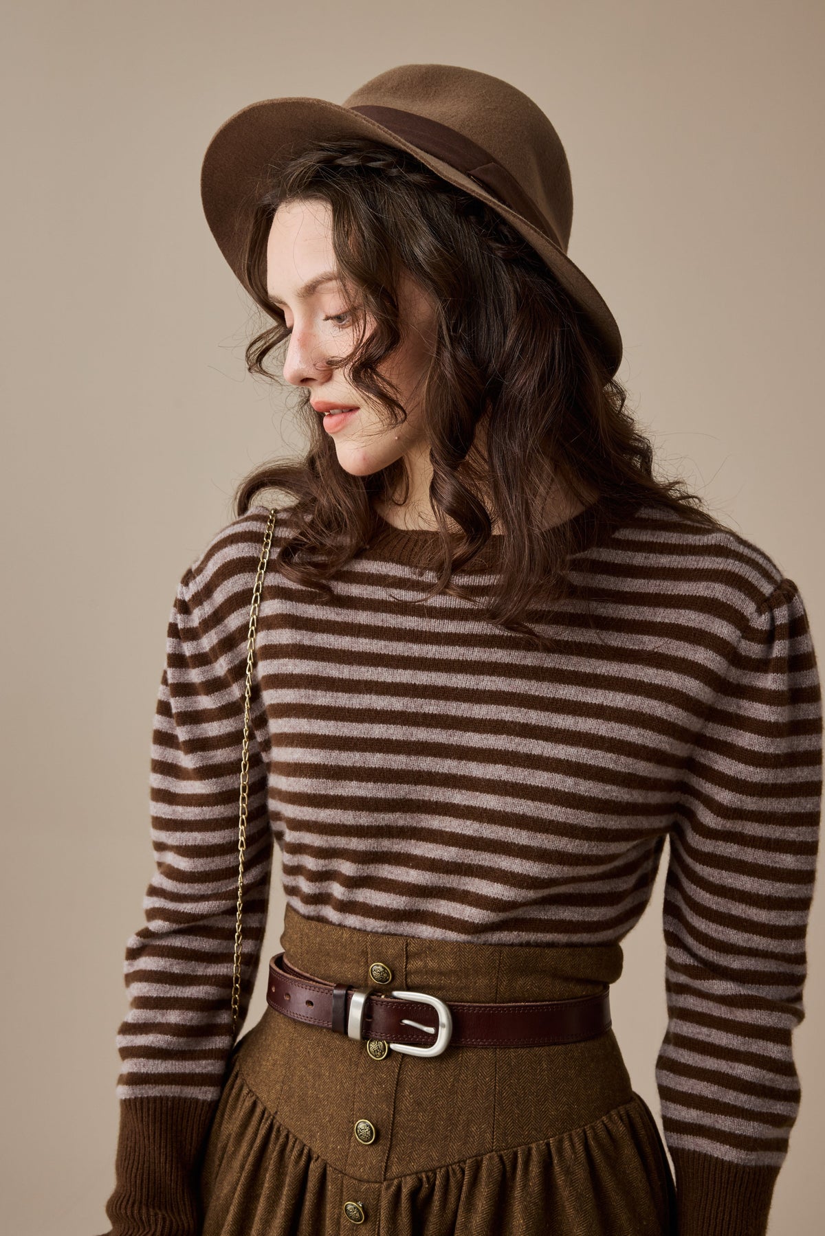 Oxford 13|100% wool classic striped pullover jumper