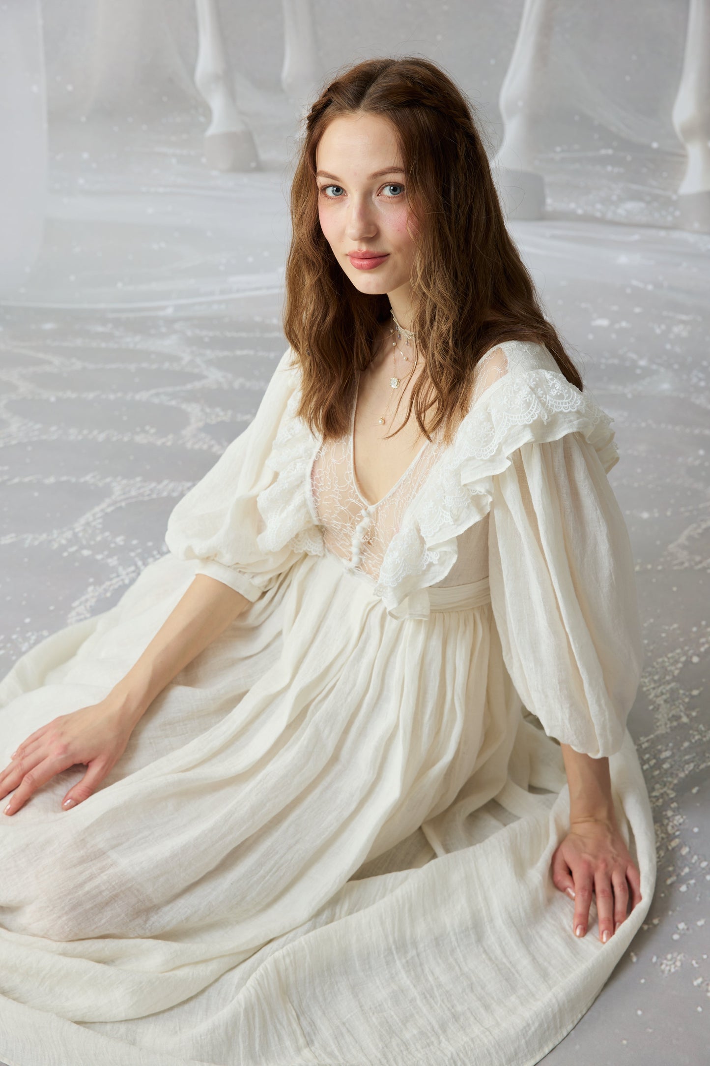 Moonlight 23| Puff Sleeved Linen Dress