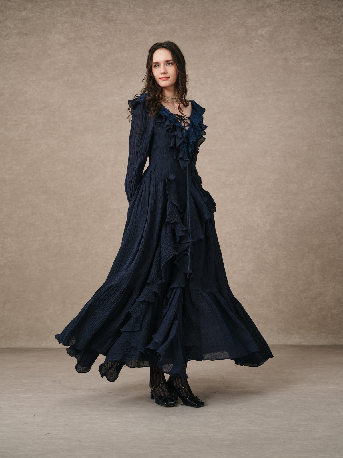 Dewdrops 16 | Maxi Linen Dress Gown