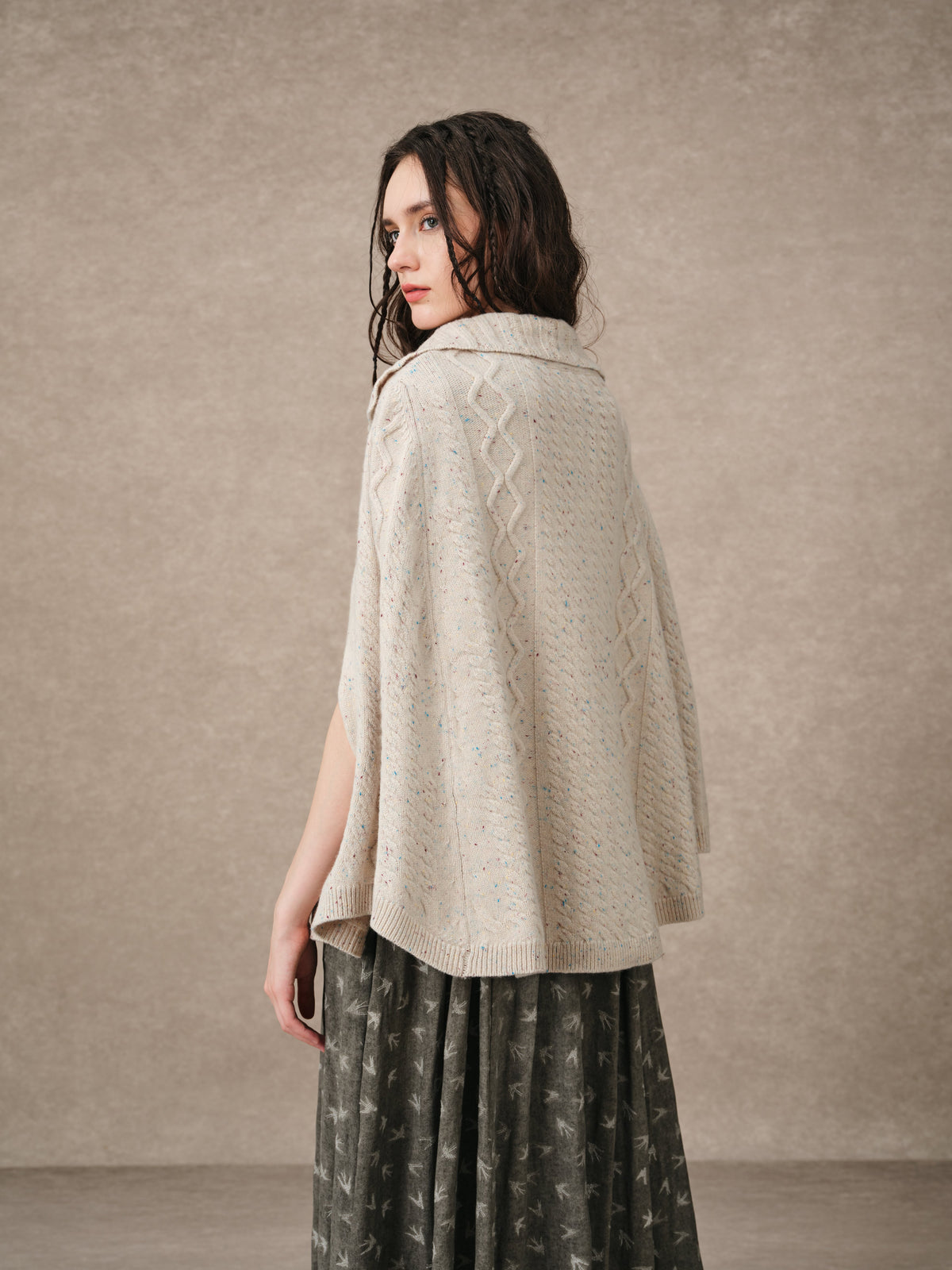 Fleece Cloud | Oversized 100% Wool Knit Poncho
