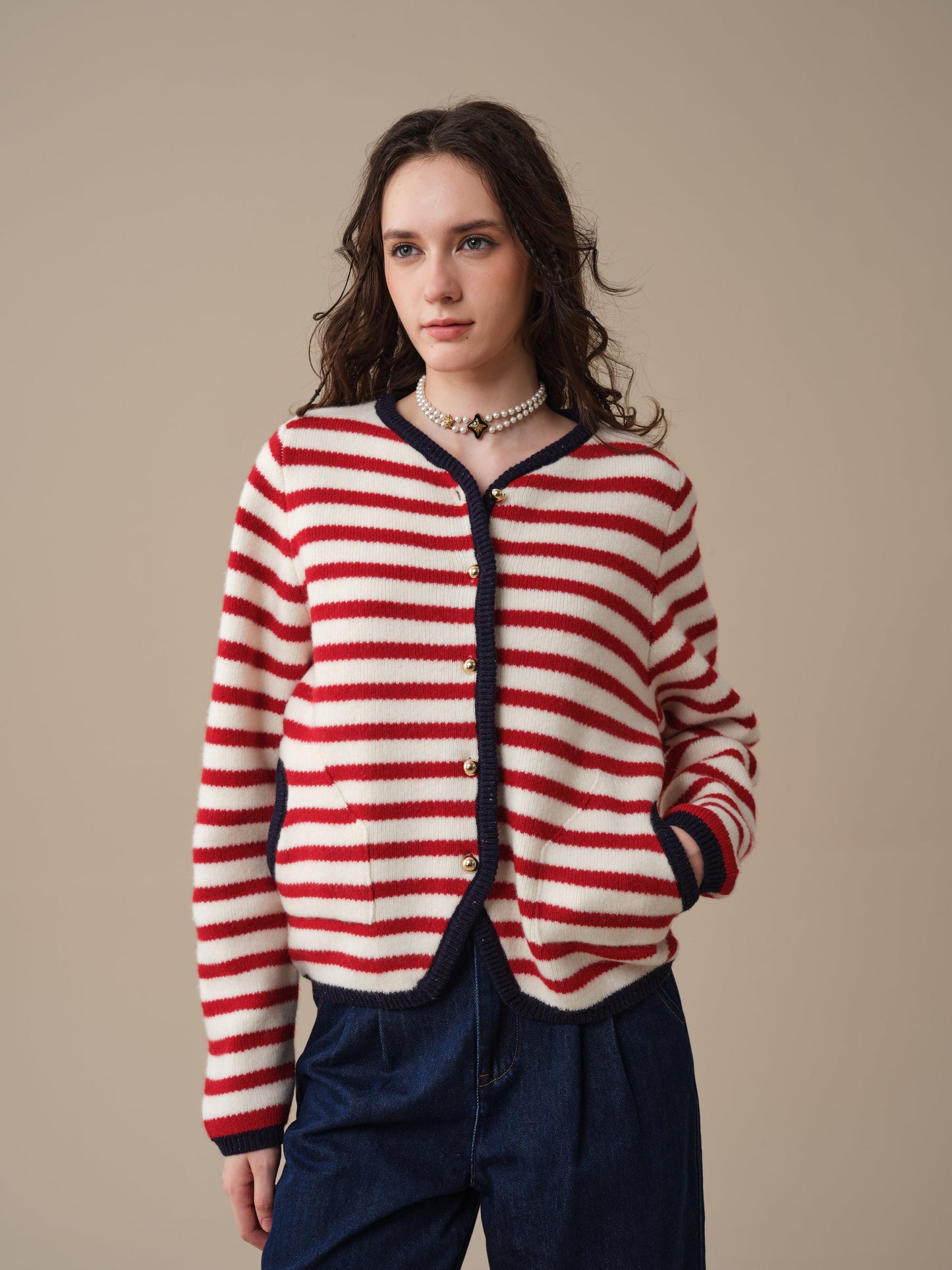 Nova 22 | Striped Open-Front 100% Wool Cargidan