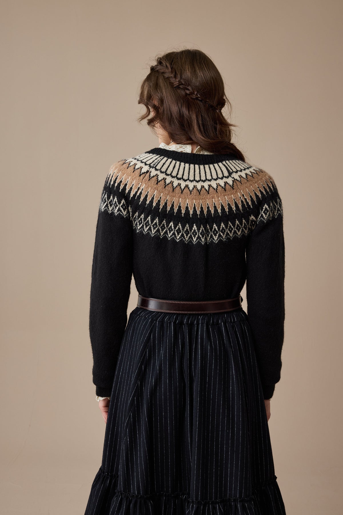 Kaite 18 |ruffled maxi wool skirt