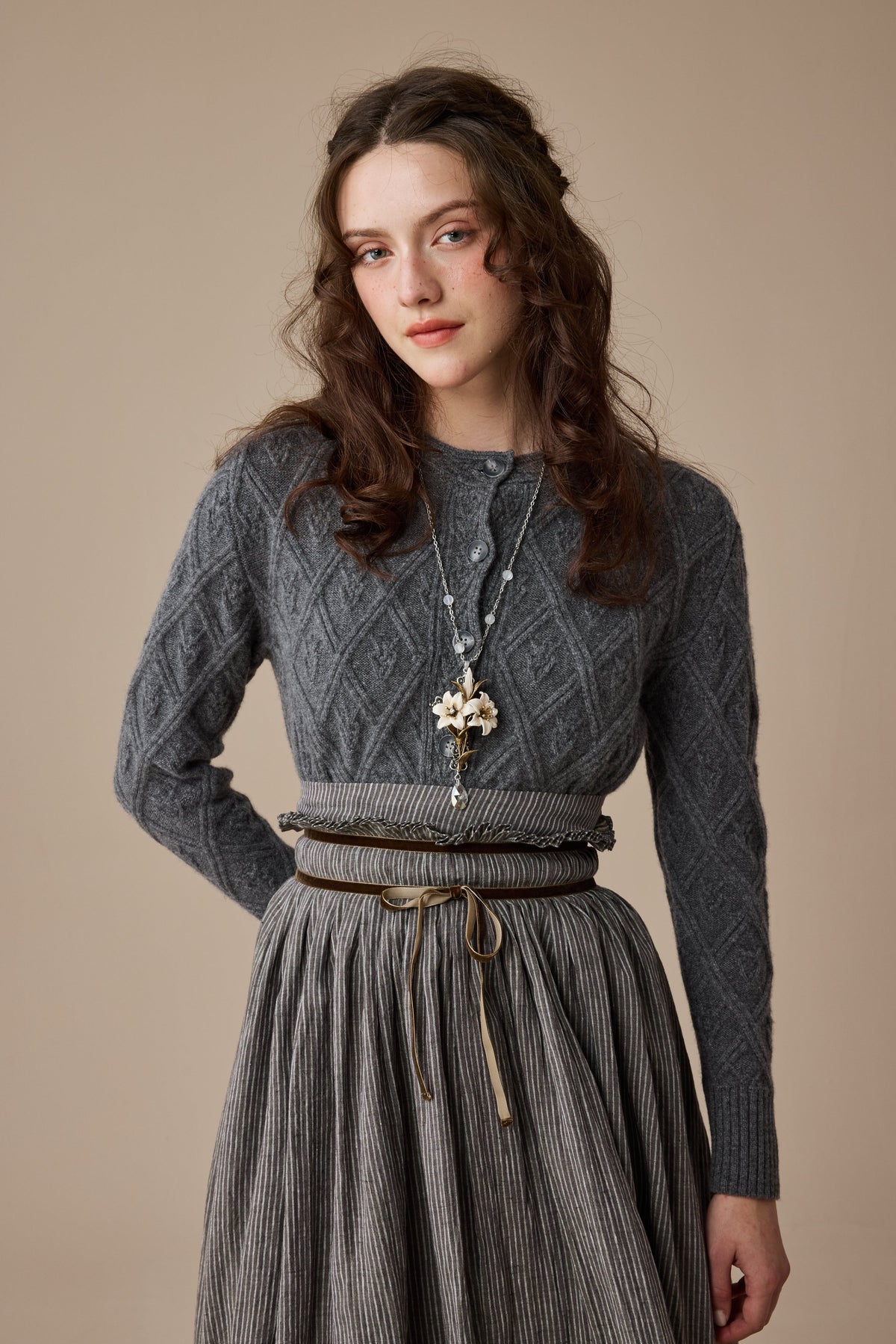 Flurry 17 | 100% Wool Sculptured Knitwear Cardigan