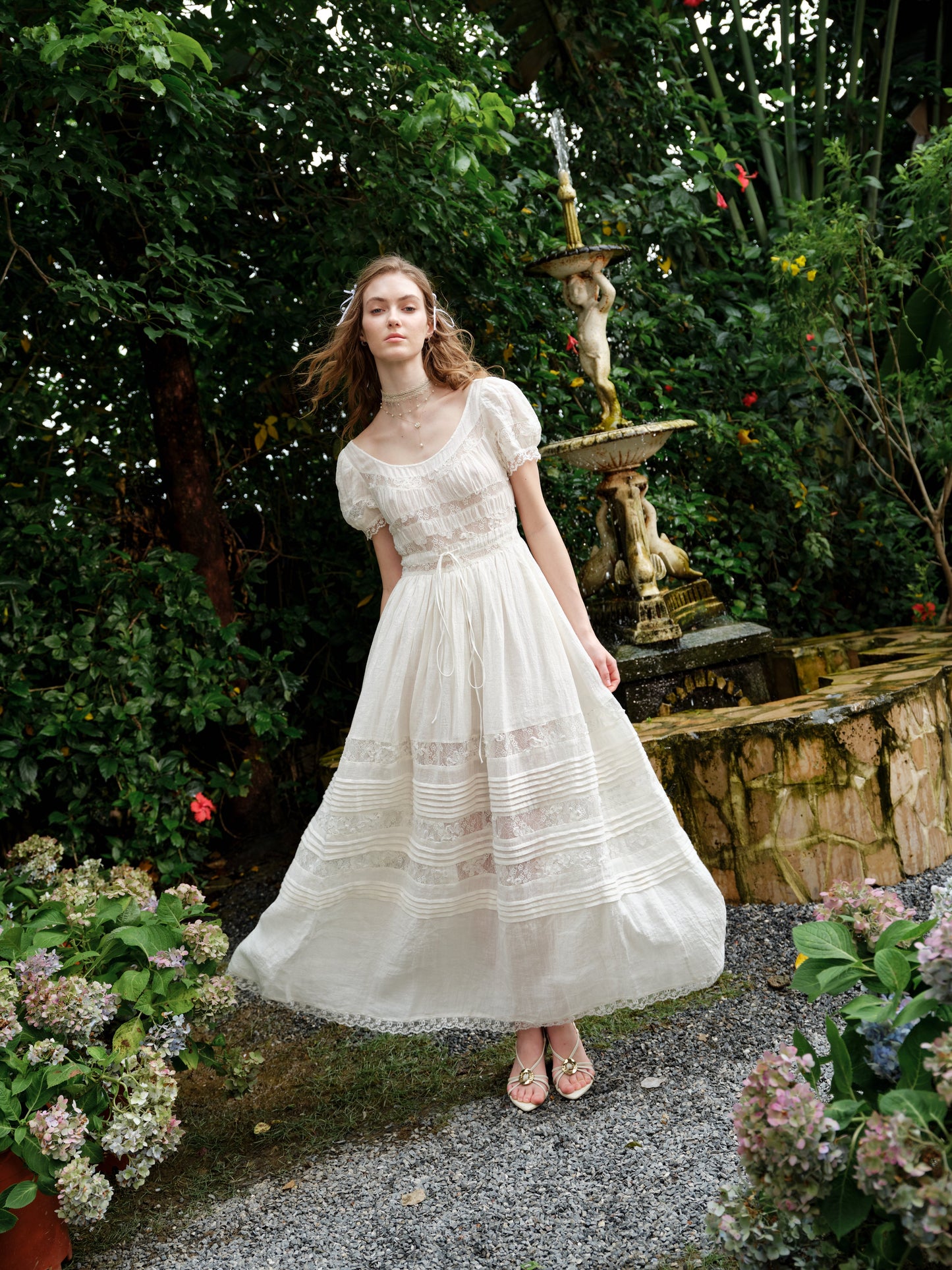Dawn 17 | Lace Linen Dress Gown