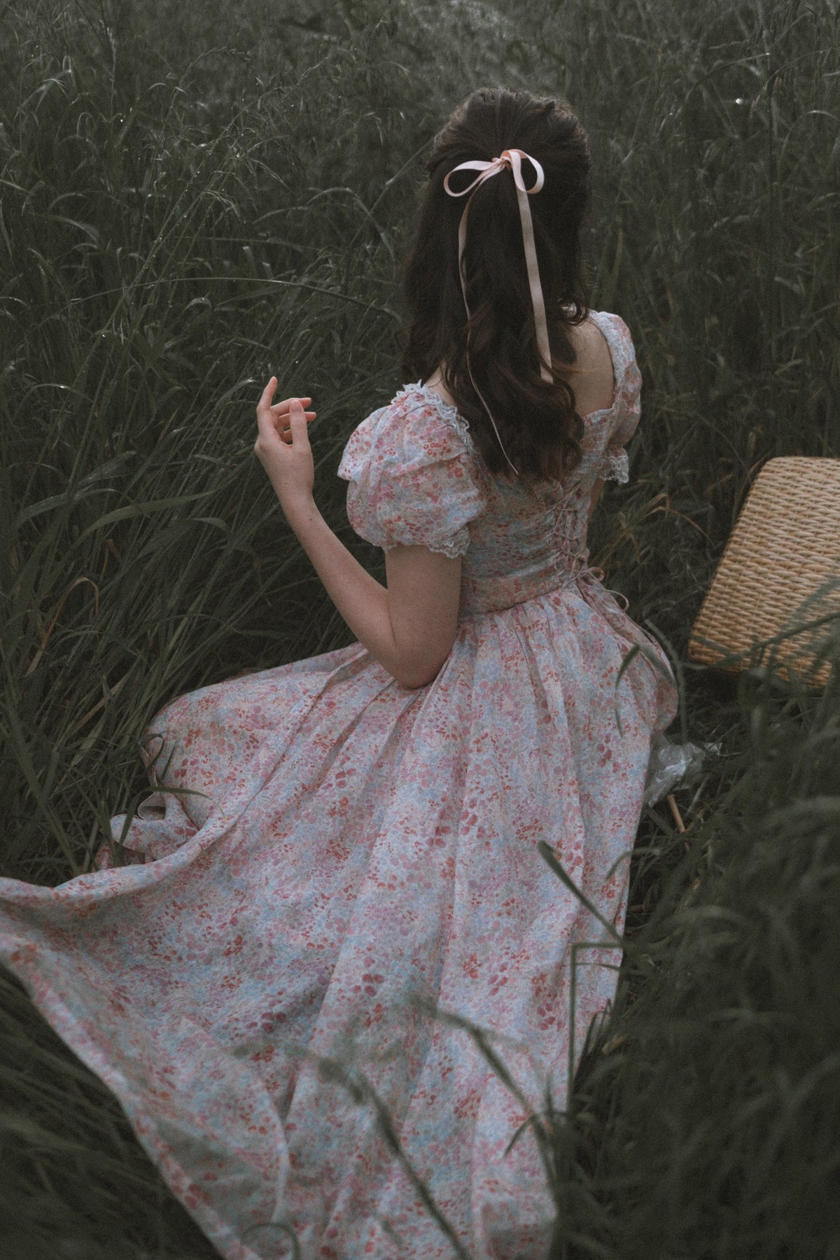 Monet Haze 26 | Fairy layered Linen Dress with pintucks
