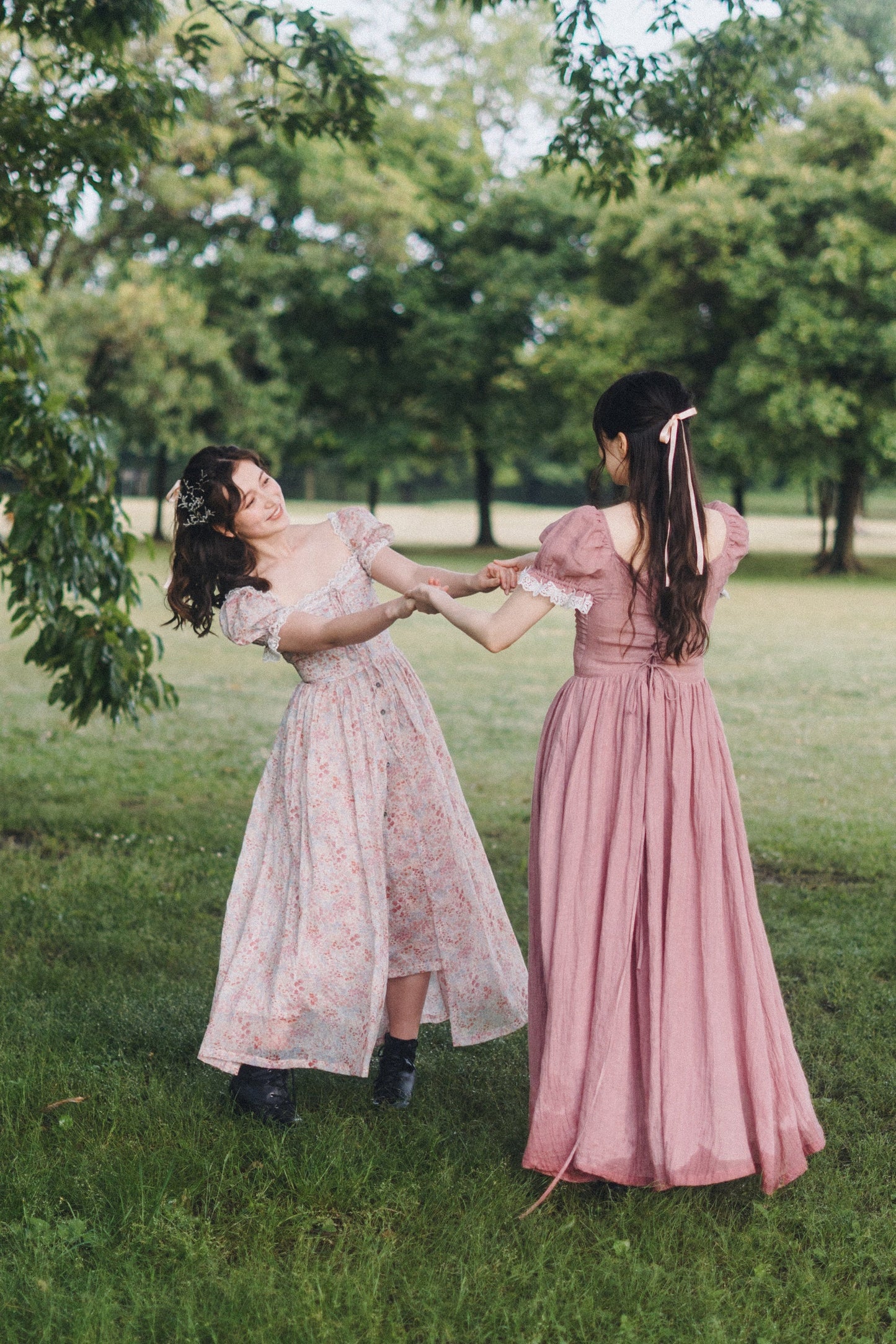 Monet Haze 26 | Fairy layered Linen Dress with pintucks