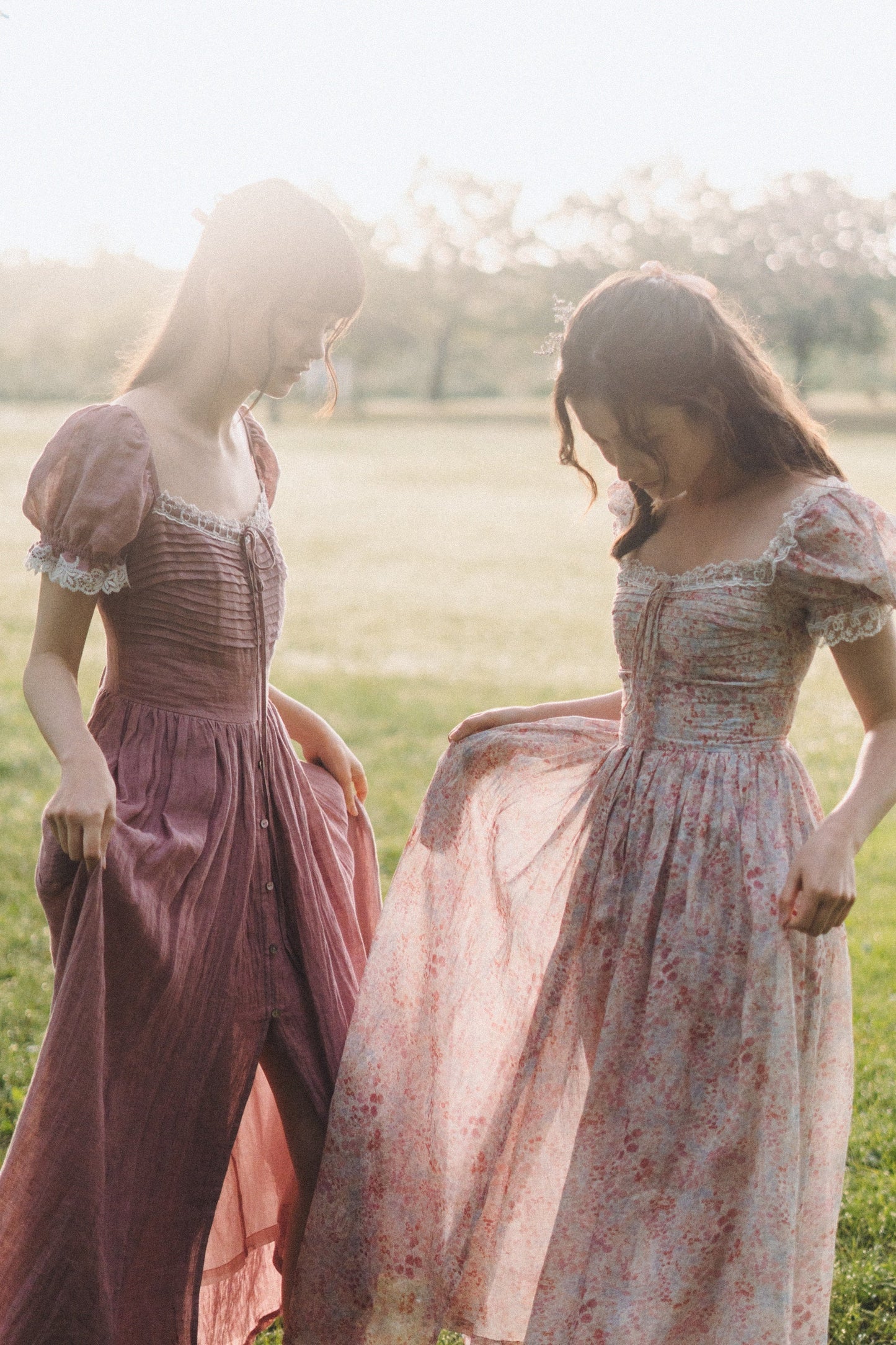 Monet Haze 26 | Fairy layered Linen Dress with pintucks