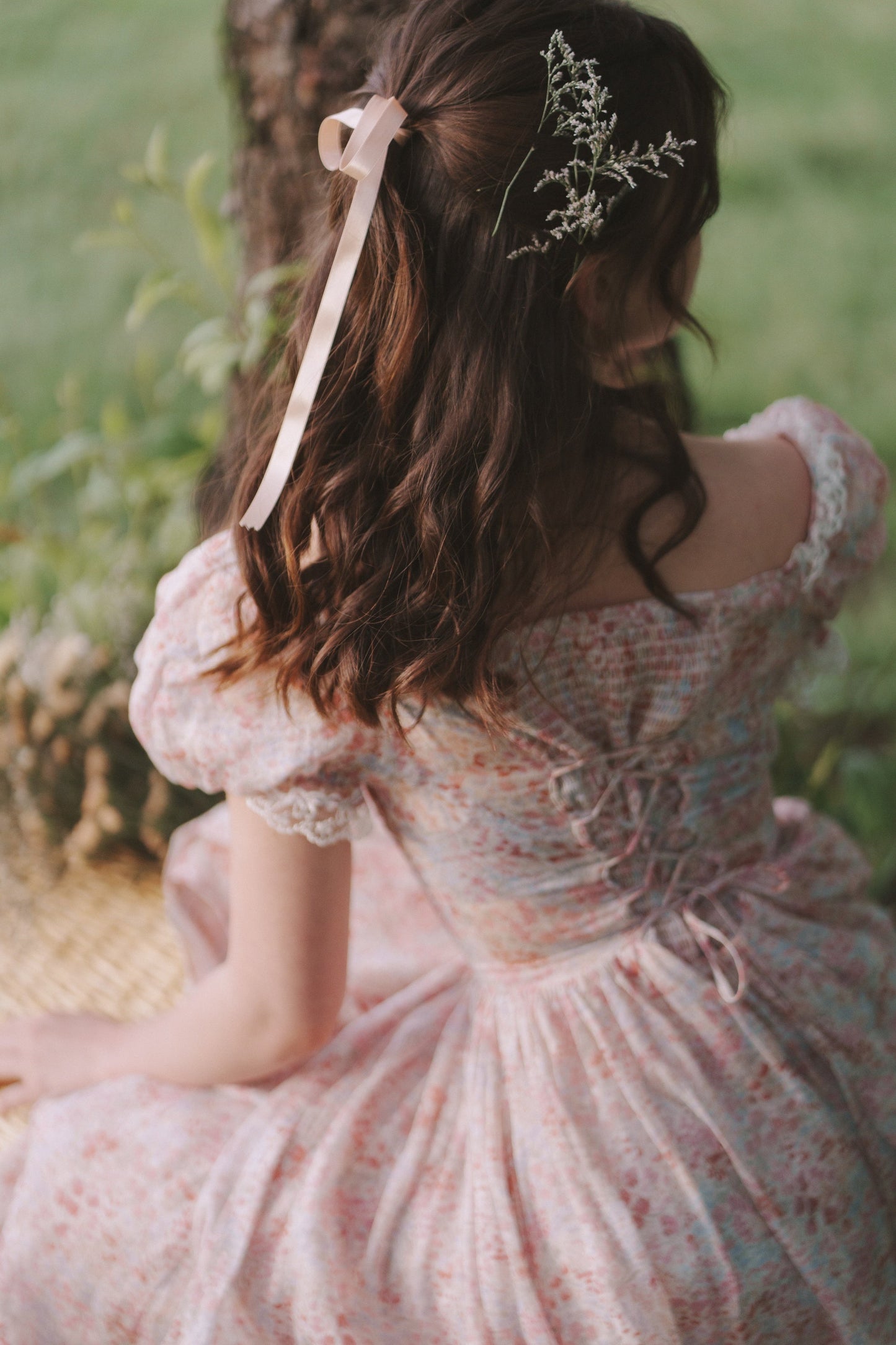 Monet Haze 26 | Fairy layered Linen Dress with pintucks