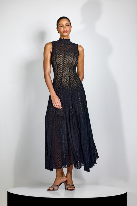 Janet High Neck Sleeveless Maxi Dress