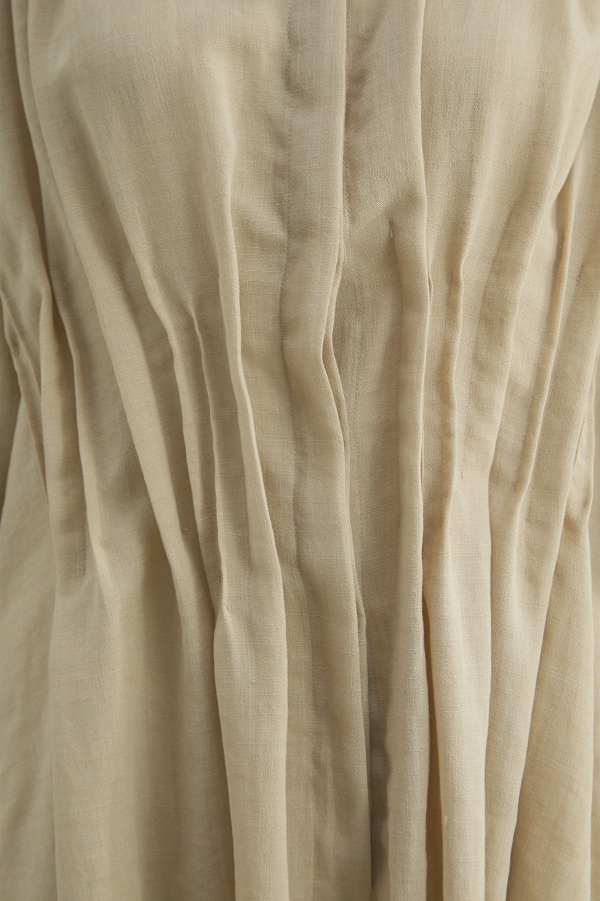Relaxed Day Khaki Waist Pleat Asymmetrical Hem Shirt