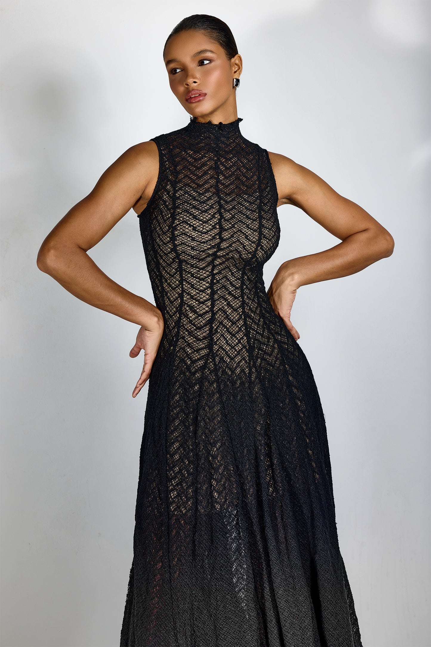 Janet High Neck Sleeveless Maxi Dress