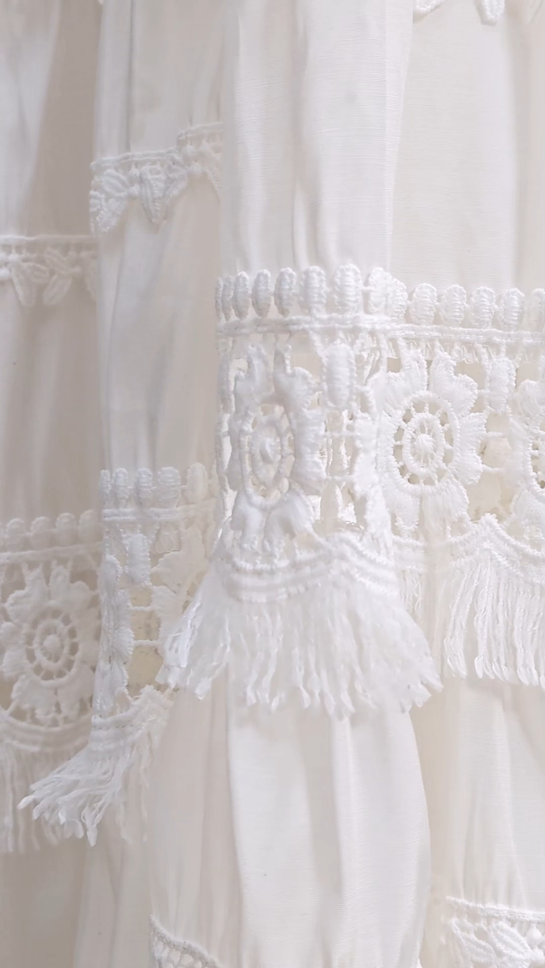 Graceful Darling White Floral Lace Bell Sleeve Maxi Dress
