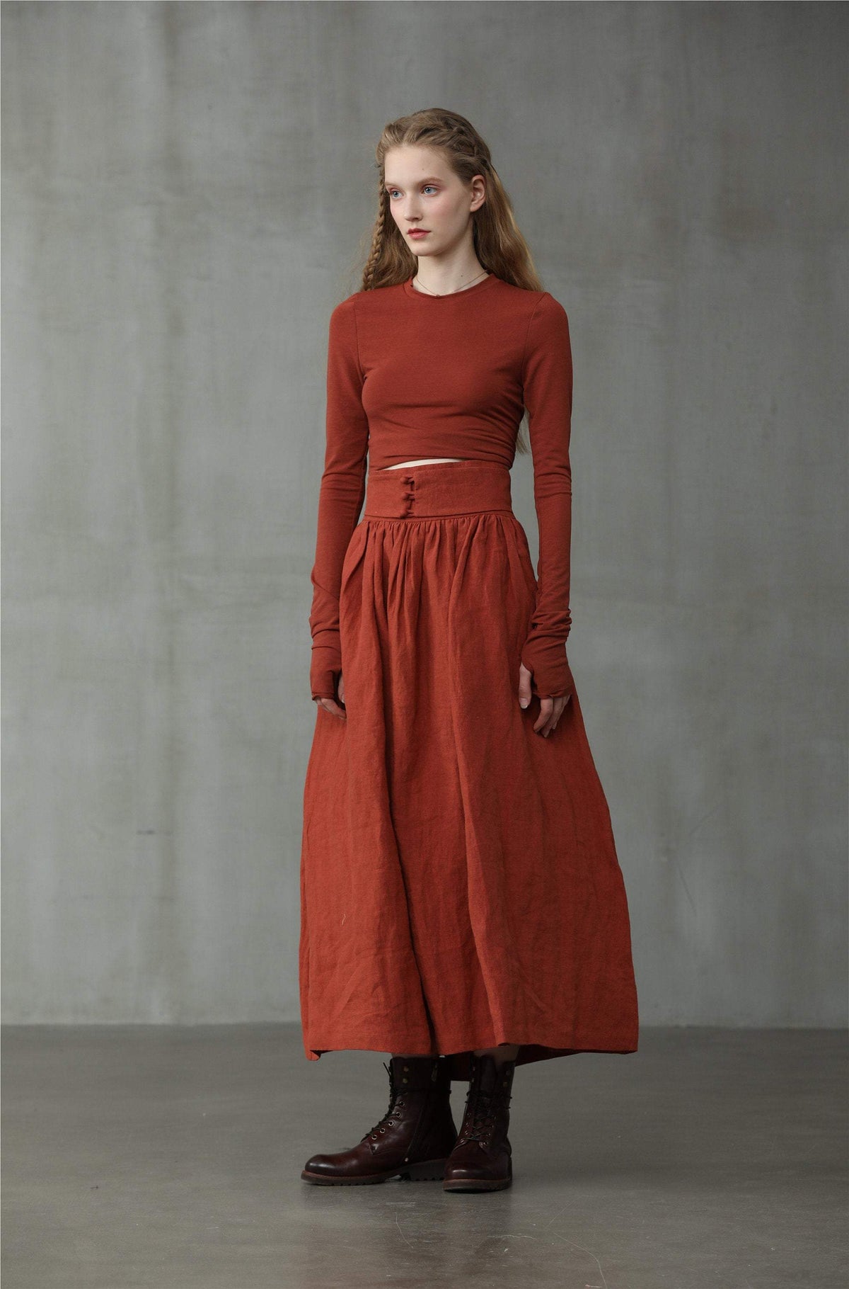 Hannah 38 |  Girdle linen skirt