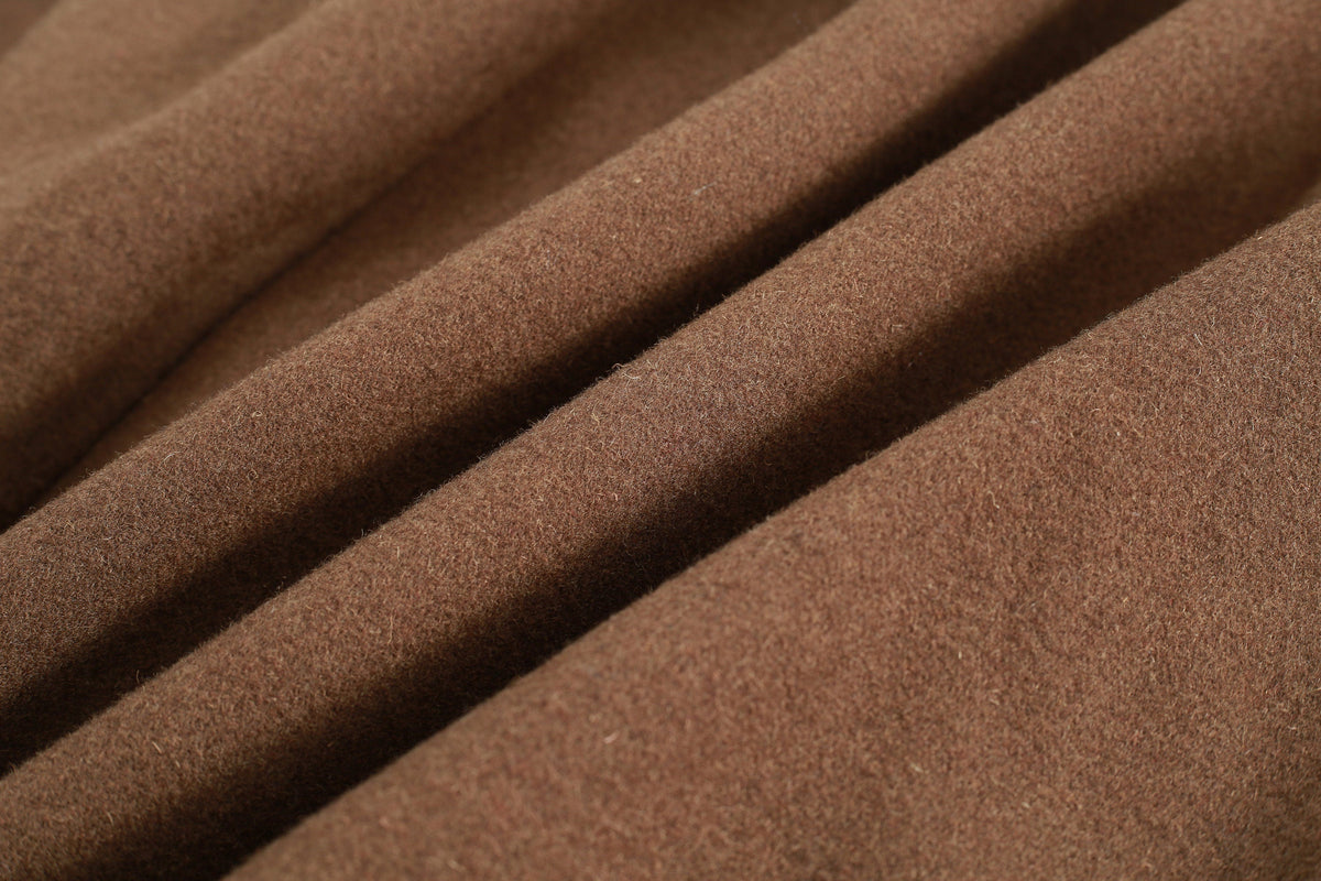 Naomi 33 | buttoned up wool skirt in brown