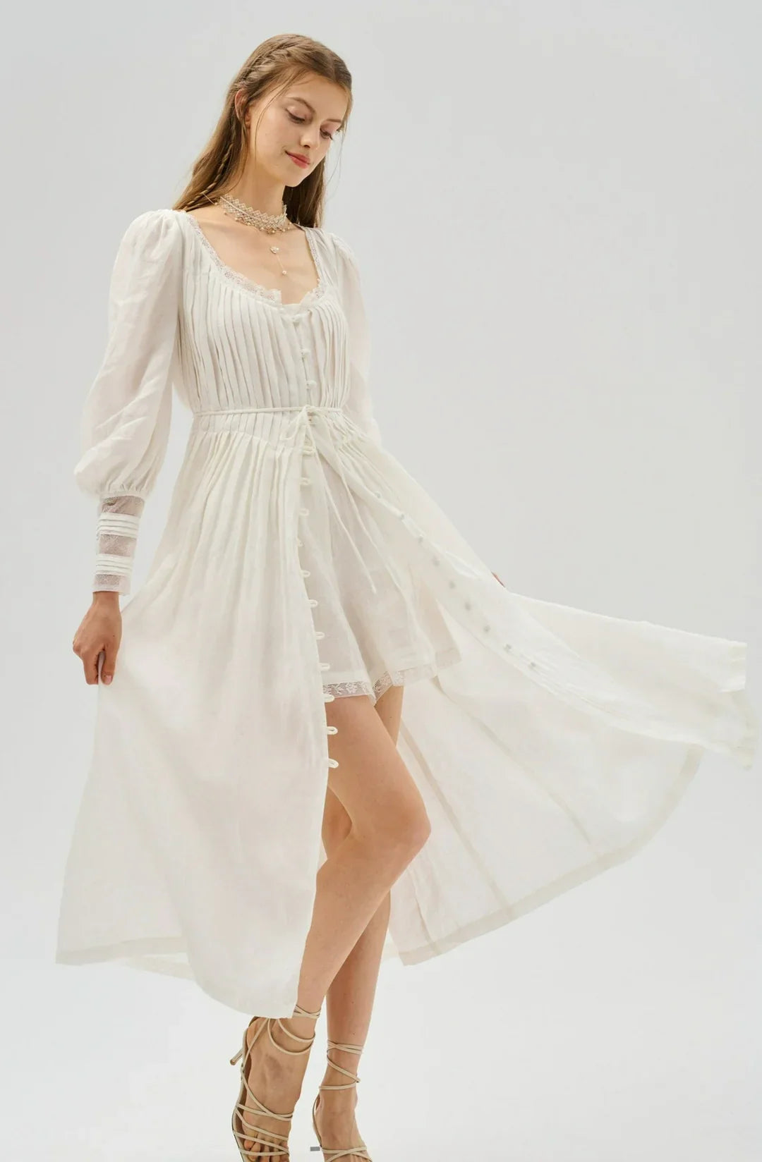Josefina 19 | Dreamy Pleated Linen Dress Gown