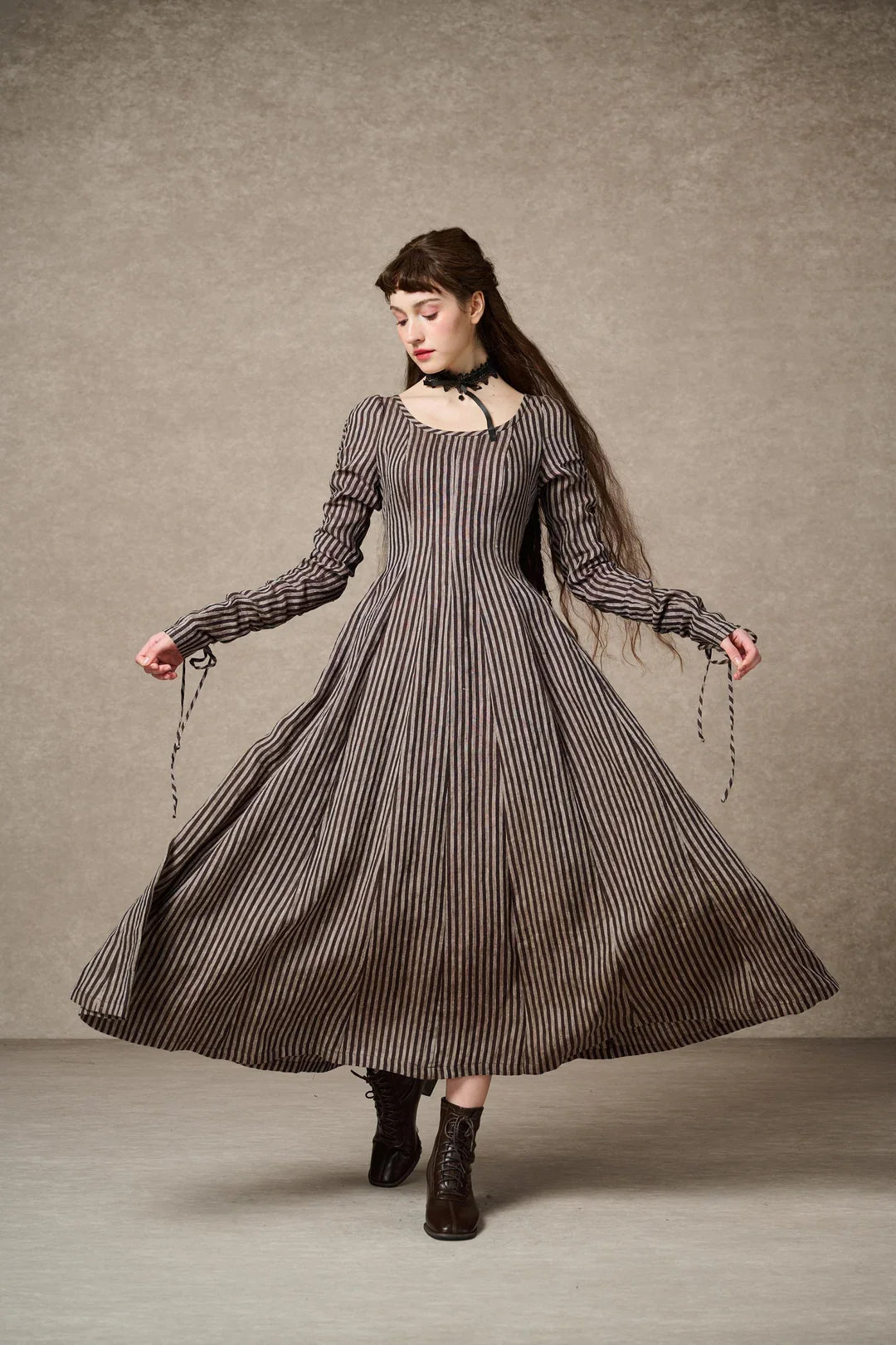 Crystal 17 | Victorian maxi linen dress