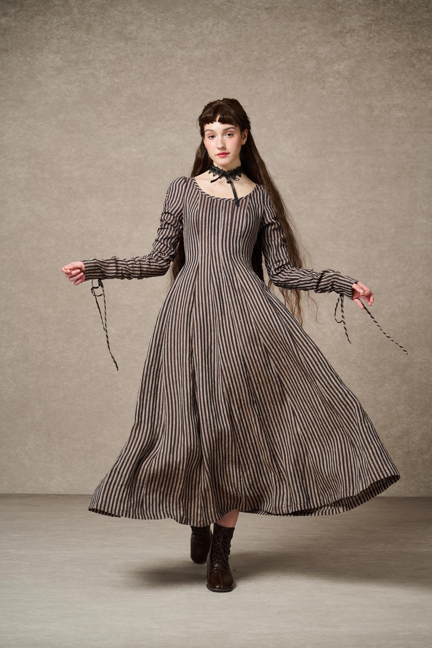 Crystal 17 | Victorian maxi linen dress