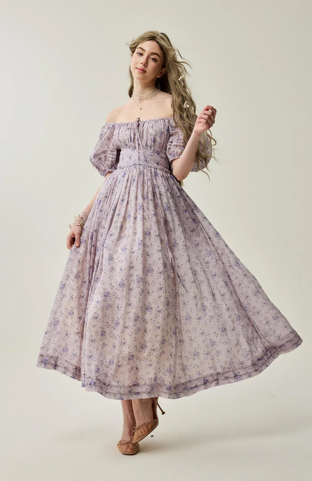 Alice 19 | Floral linen dress
