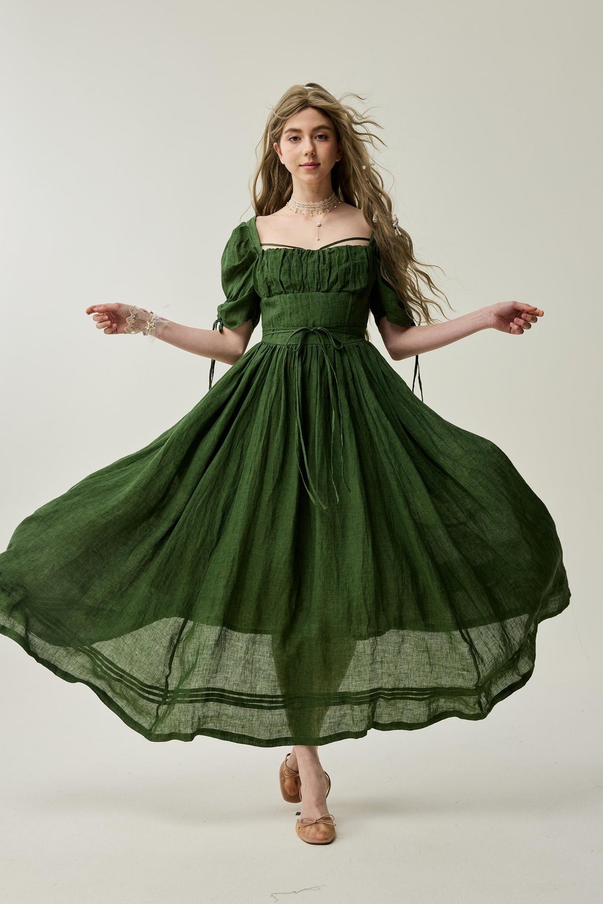 Monette 27 | Corset Linen Dress