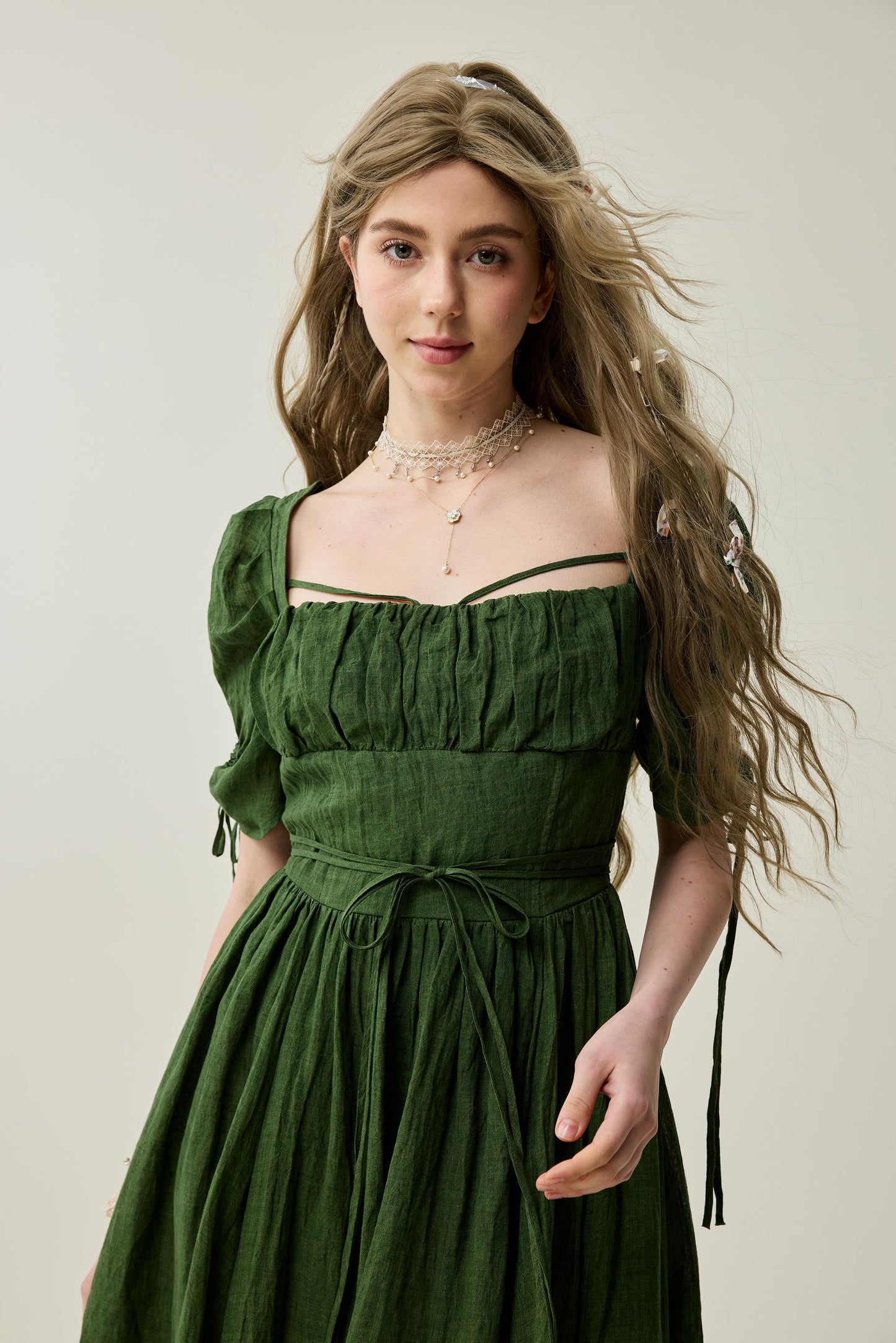 Monette 27 | Corset Linen Dress
