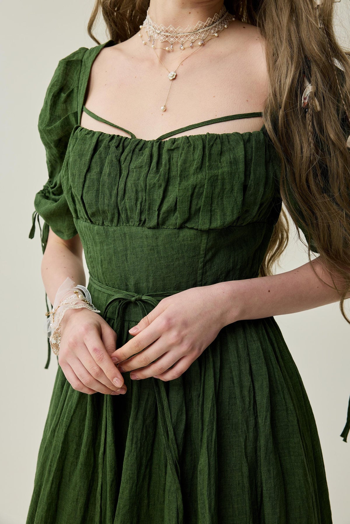 Monette 27 | Corset Linen Dress