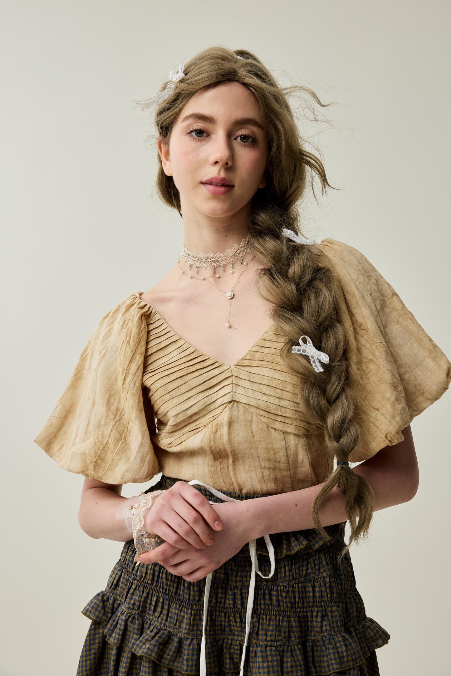 Wind 33 | Ruffled linen skirt
