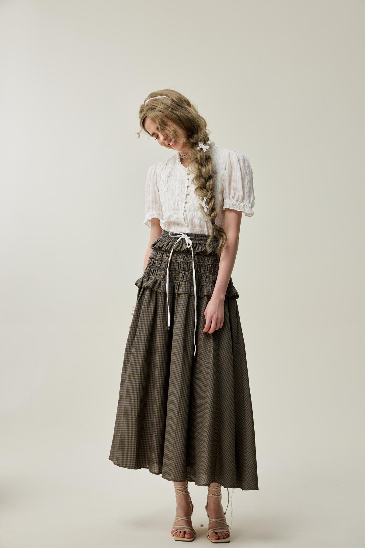 Wind 33 | Ruffled linen skirt
