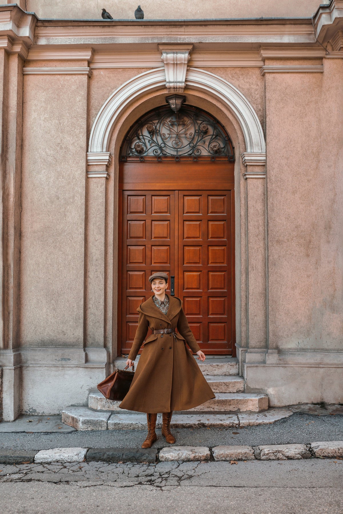 Trista 24 | 100% twill wool hooded coat